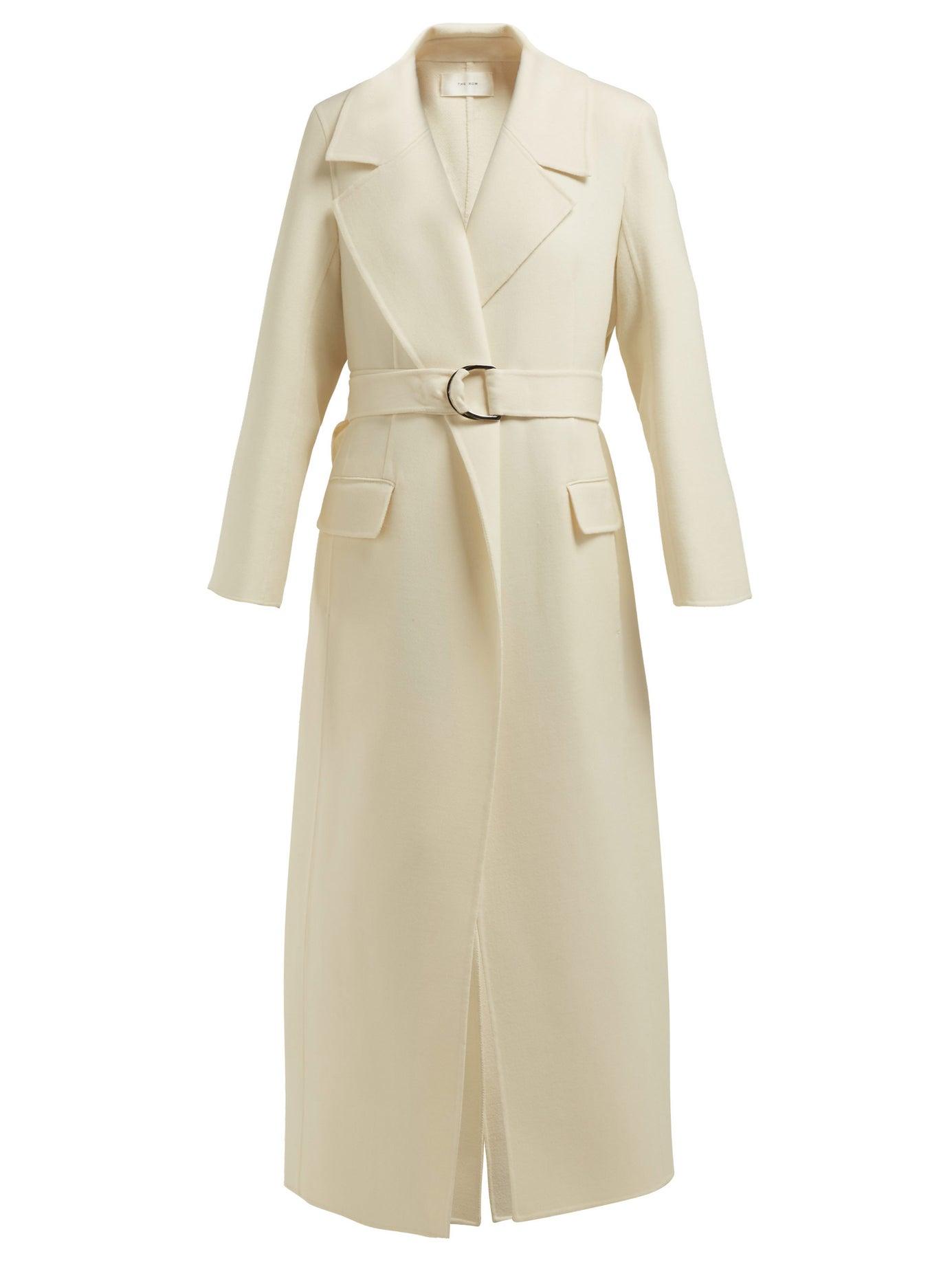The Row Newen Double-breasted Wool-twill Coat in Ivory (White) - Lyst