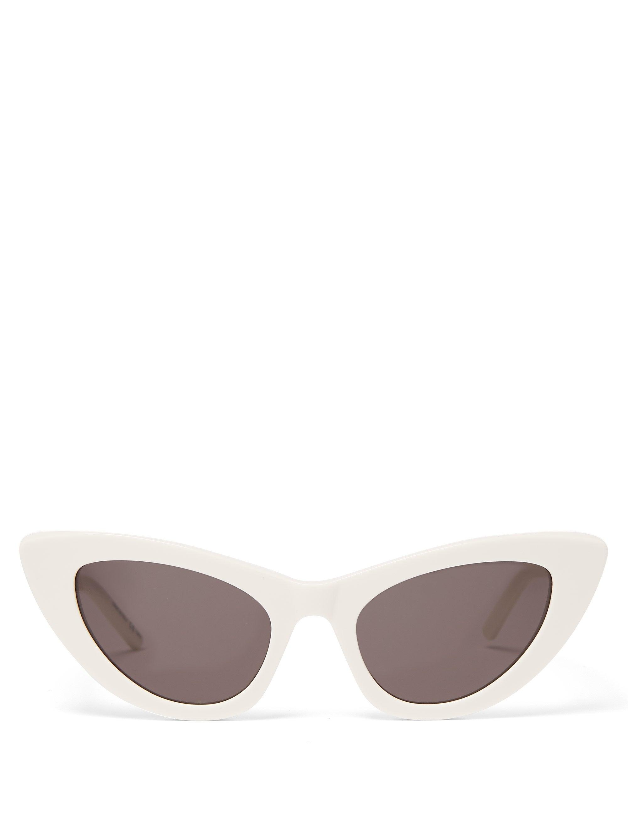 Atterley Men Accessories Sunglasses Cat Eye Sunglasses Cat eye glasses White Saint Laurent 