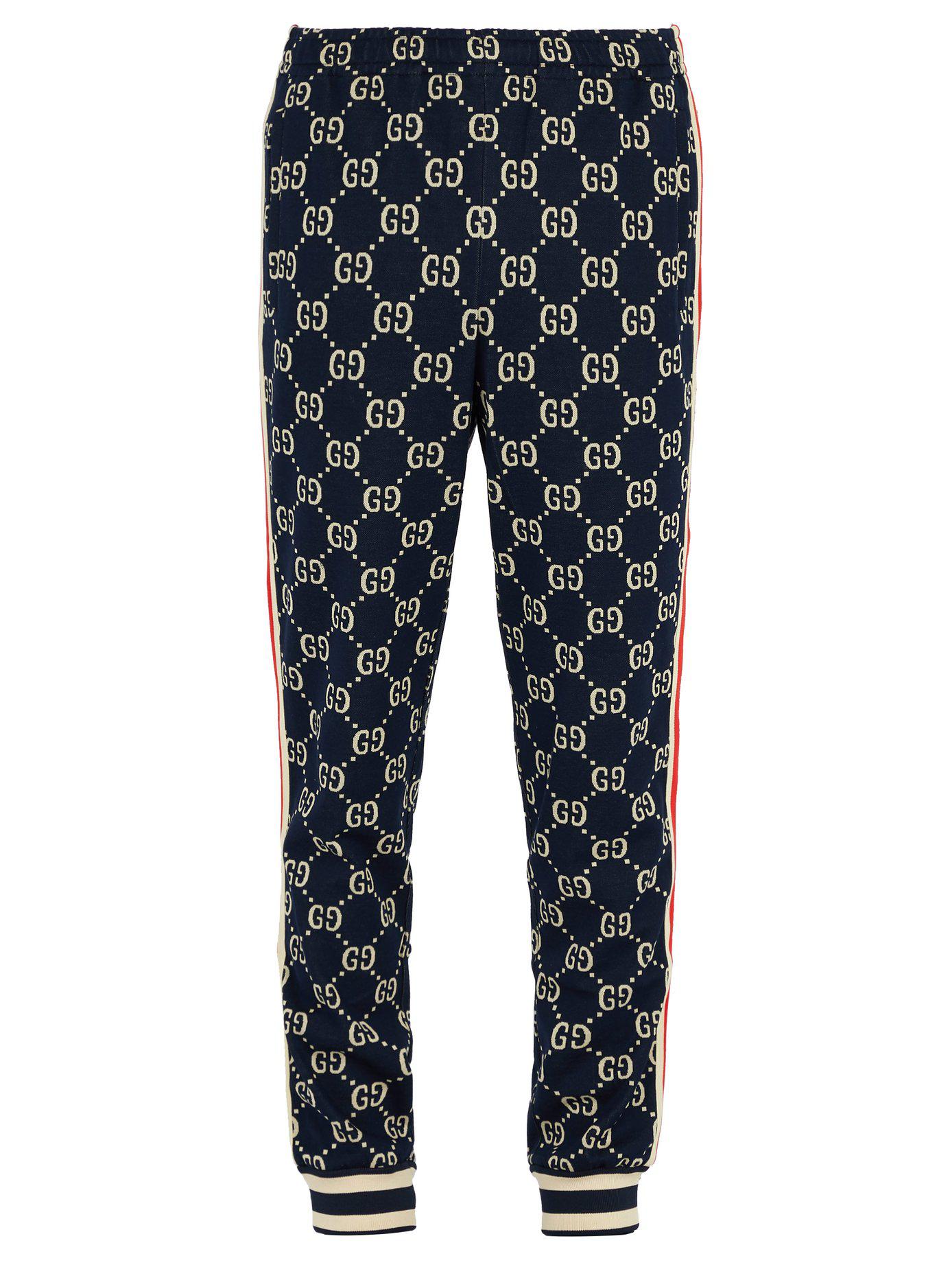 gg jacquard track bottoms