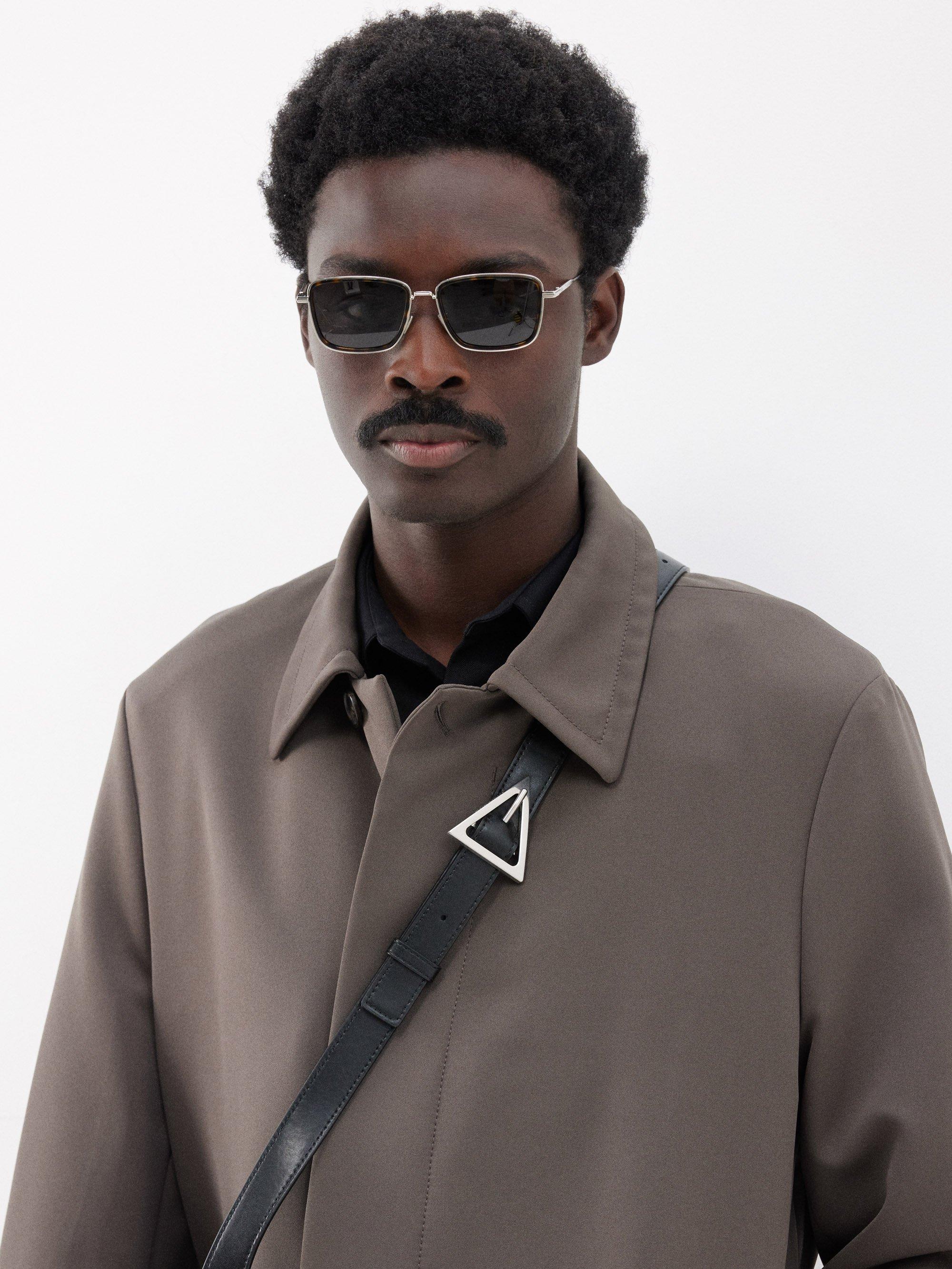 Dior Blacksuit S9u Square Metal Sunglasses in Grey for Men Lyst