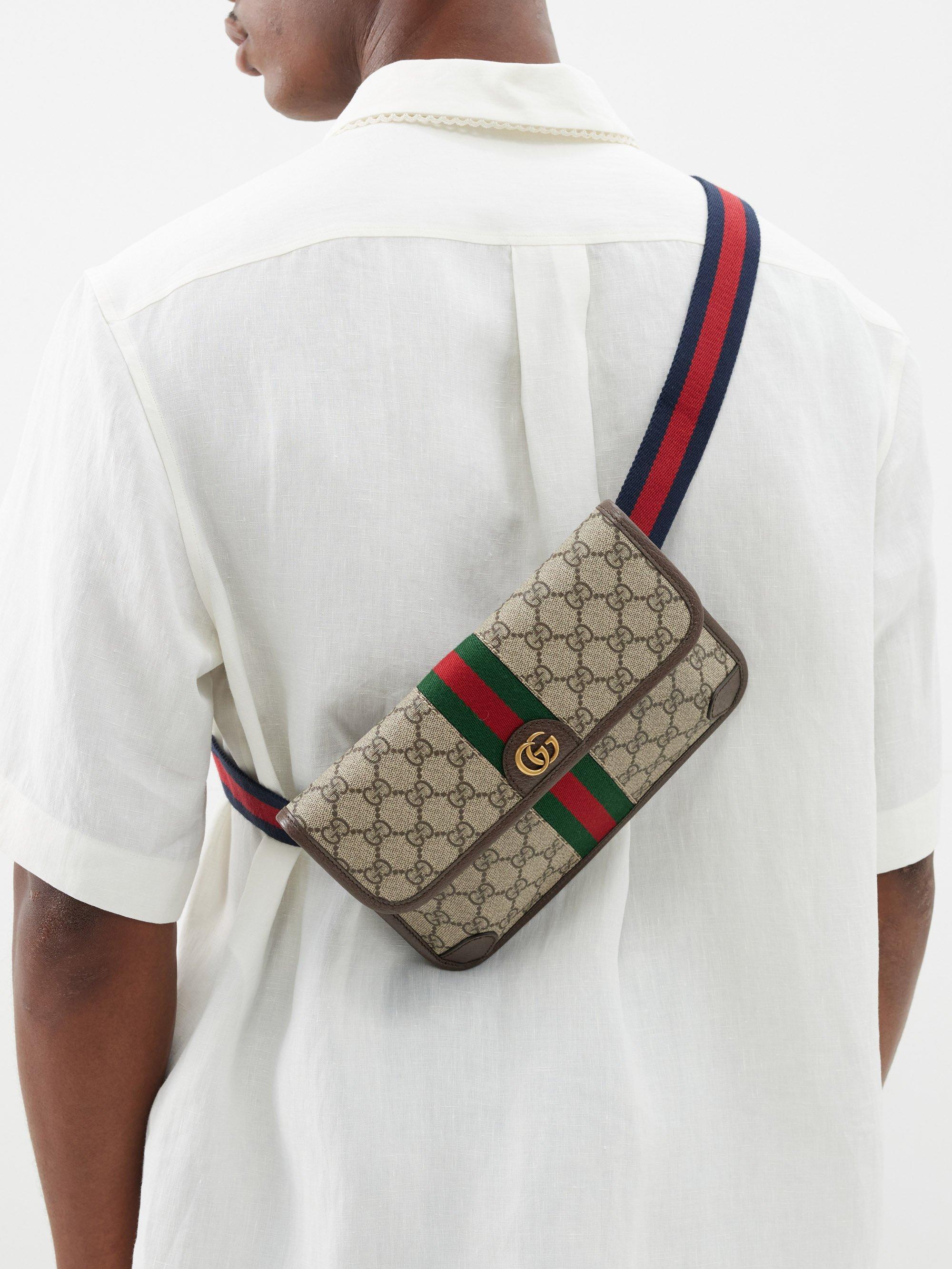 Gucci - Ophidia Small Gg Supreme Web Stripe Cross-Body Bag - Mens - Multi  for Men