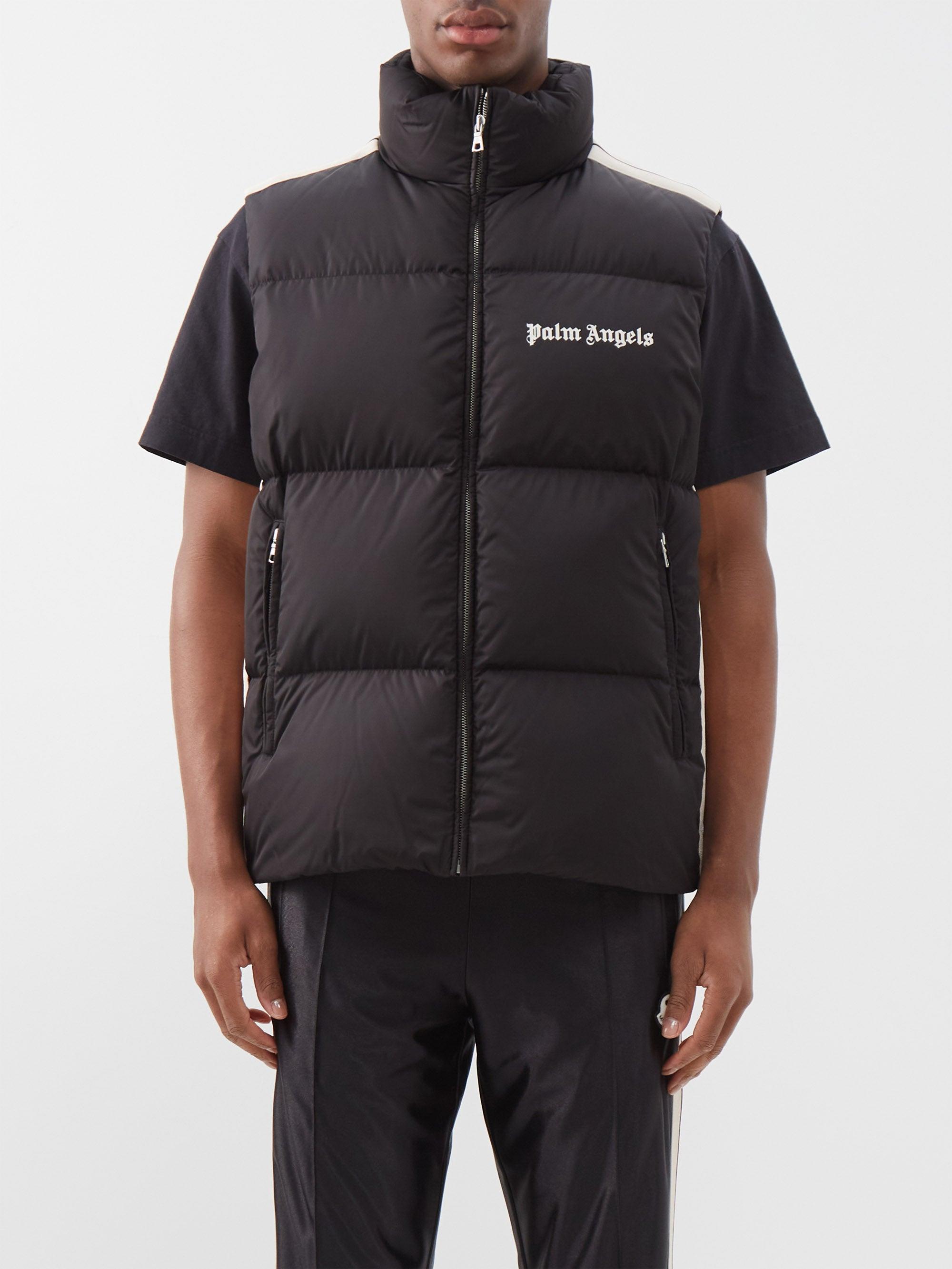 8 MONCLER PALM ANGELS Rodman Quilted Gilet in Black for Men | Lyst