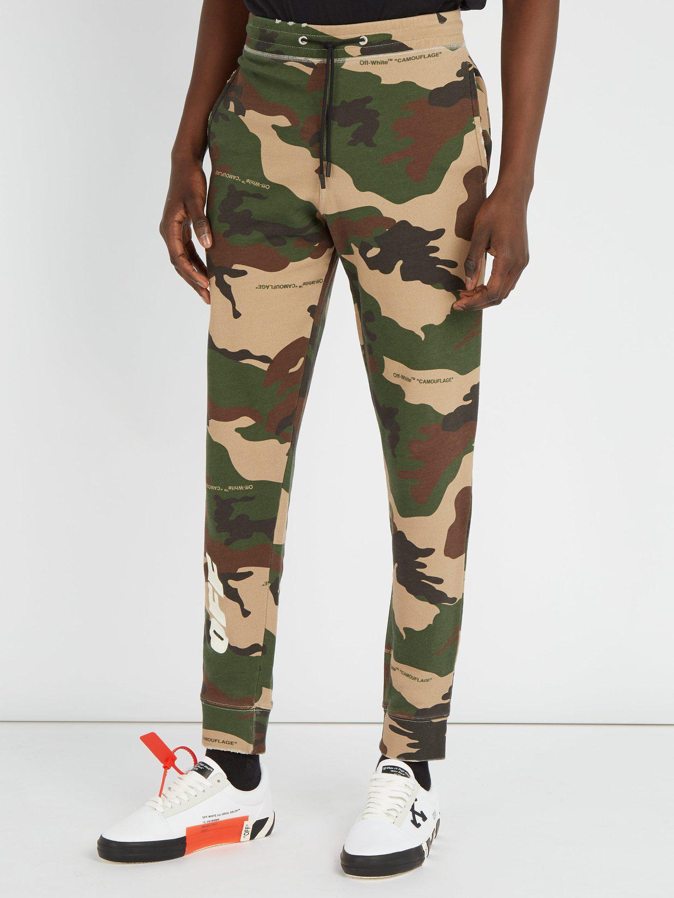 off white camo track pants