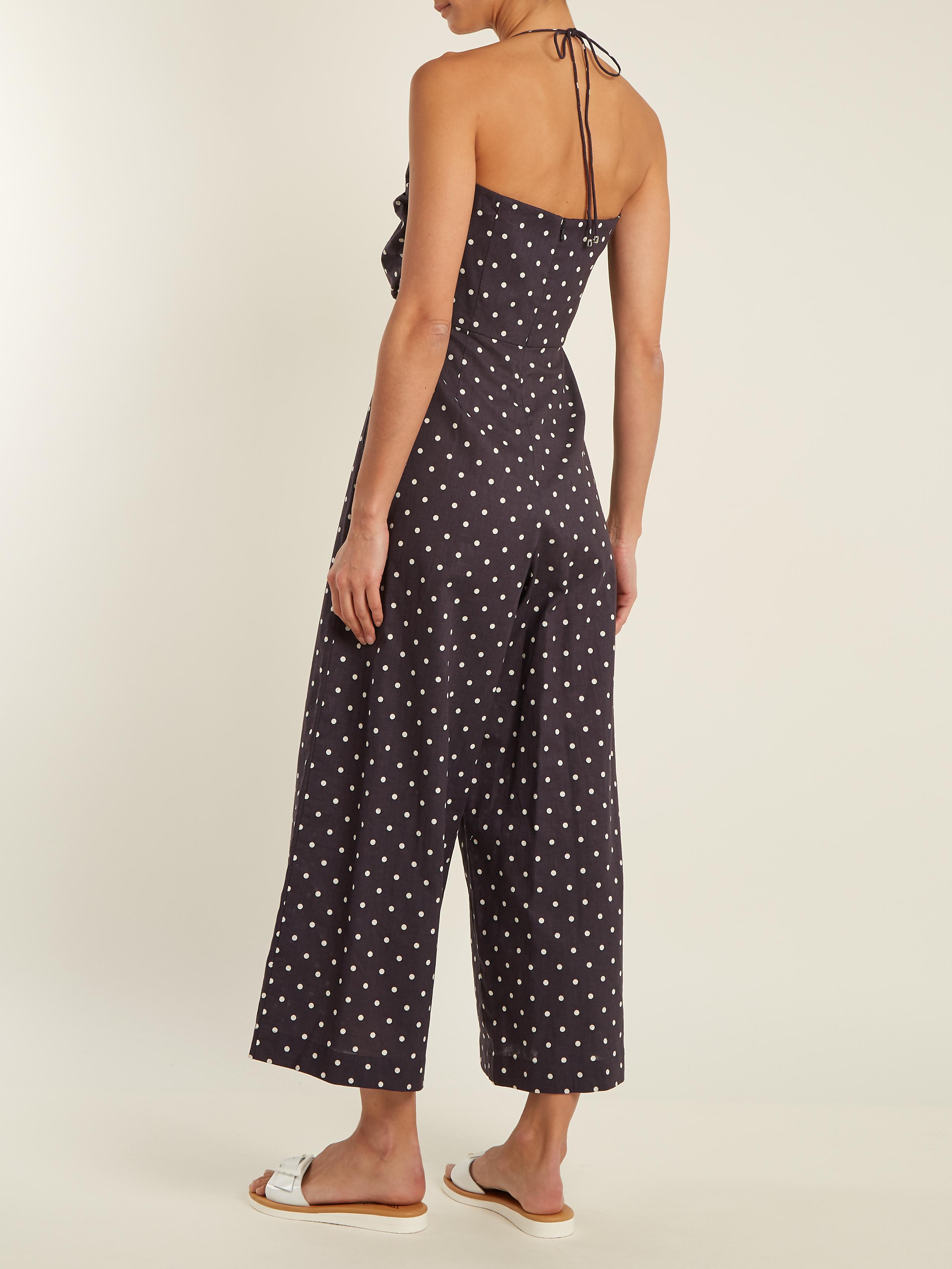 zimmermann polka dot jumpsuit