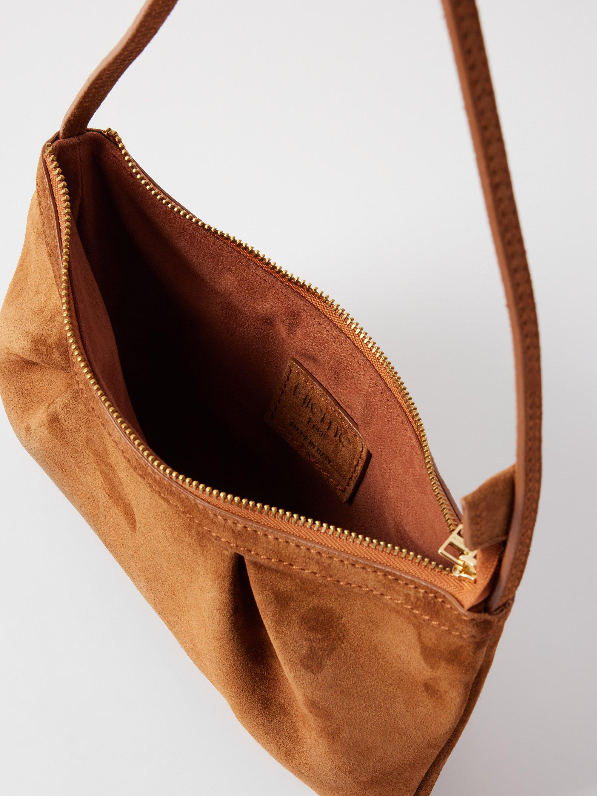 Elleme Dimple Small Suede Shoulder Bag in Brown | Lyst