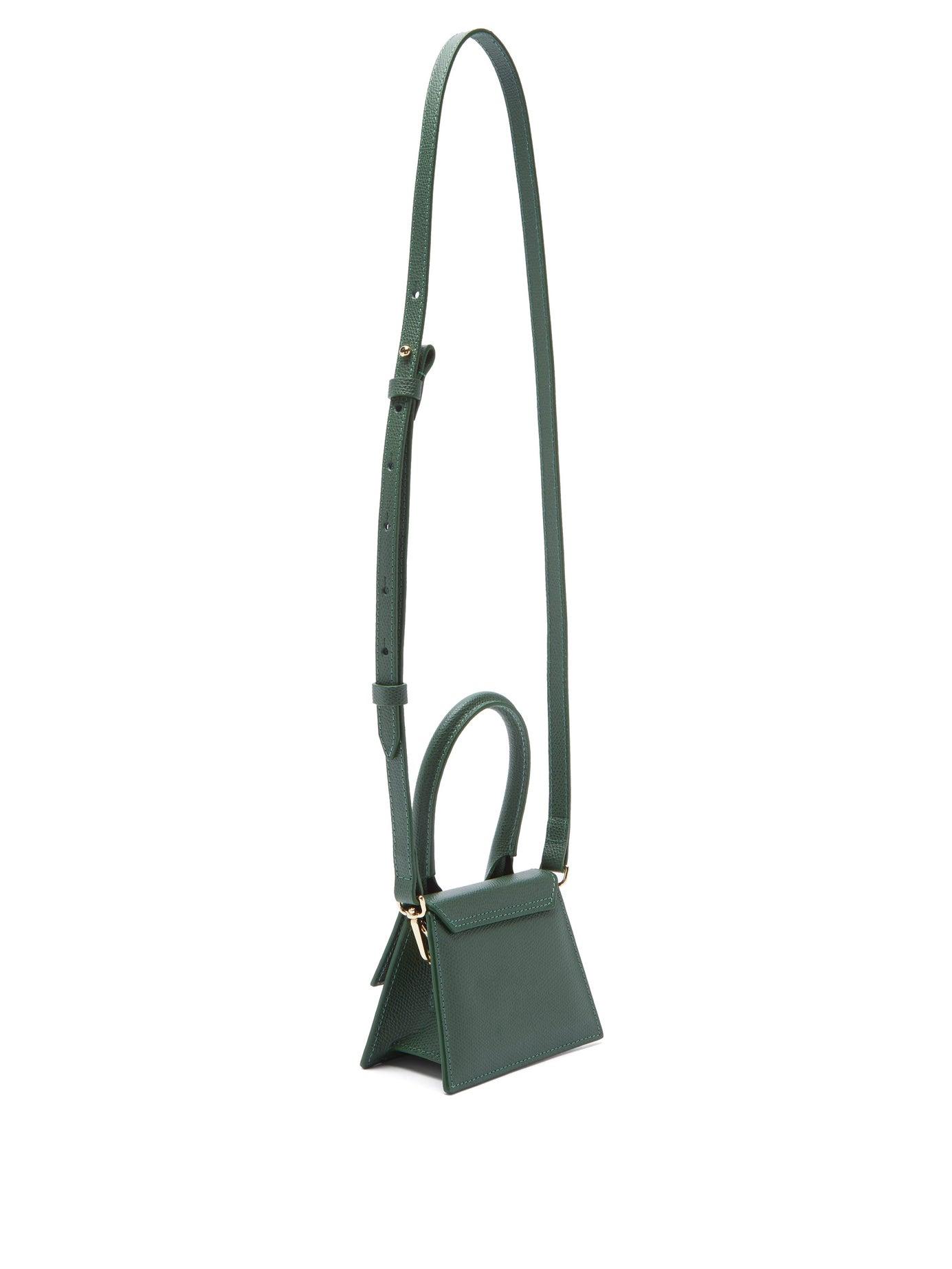 Jacquemus Chiquito Grained-leather Cross-body Bag In Blue