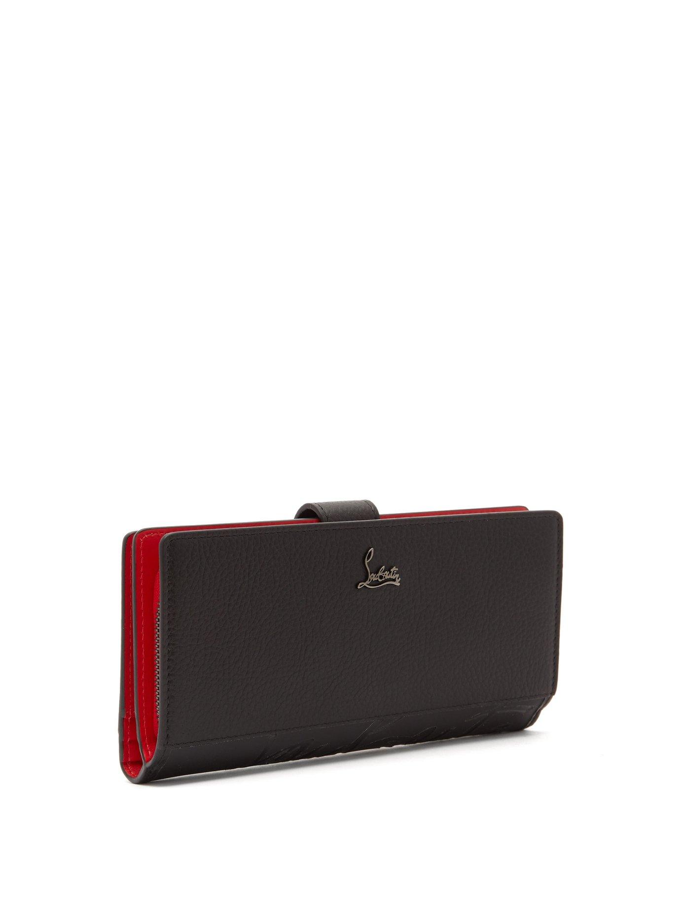 Christian Louboutin Paloma Continental Leather Wallet in Black 