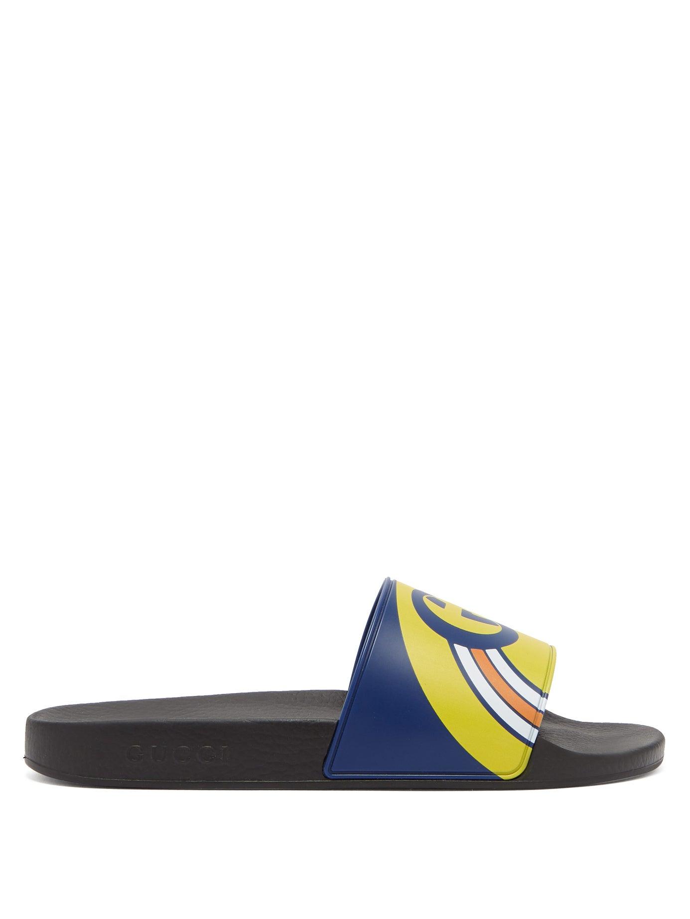 rainbow gucci slides