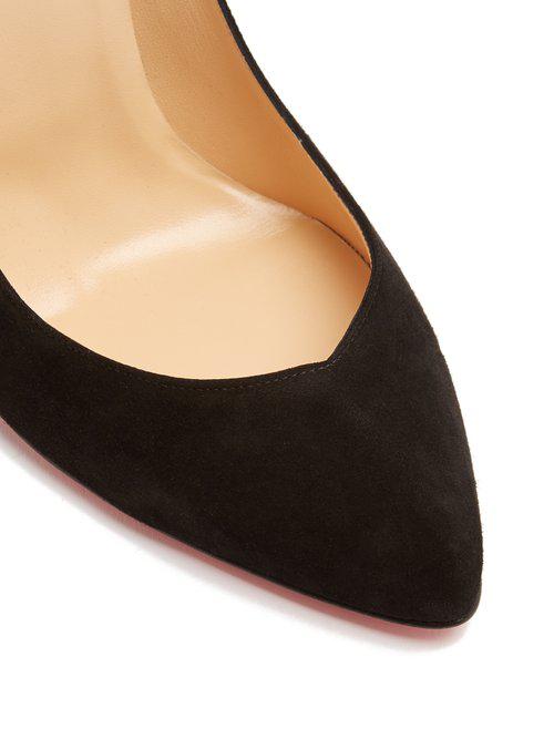 Christian Louboutin 100mm Suede in Black Lyst