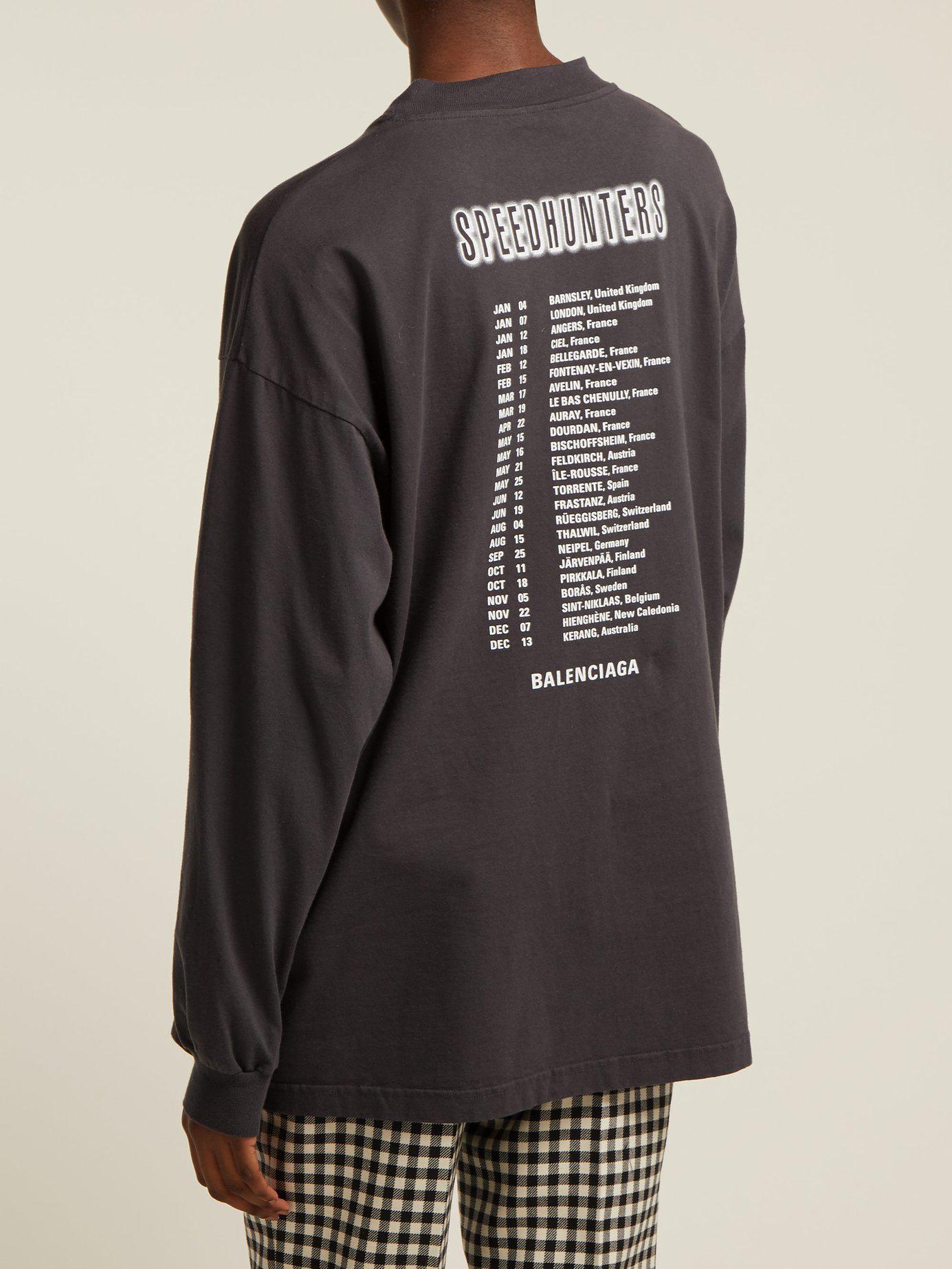 Balenciaga Black Speedhunters Long Sleeve T-shirt | Lyst