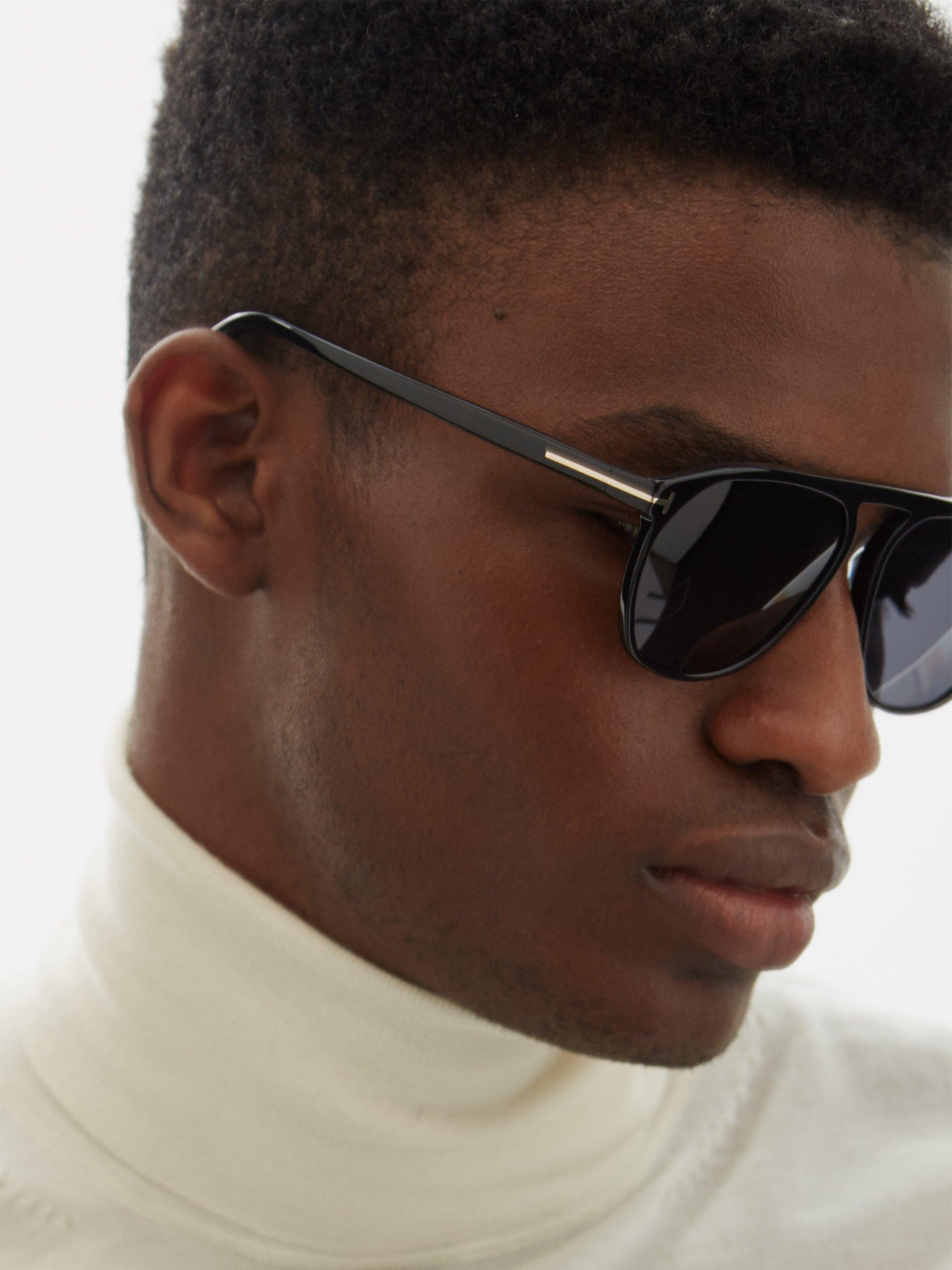 Tom Ford Jasper Square Acetate Sunglasses in Black for Men | Lyst UK