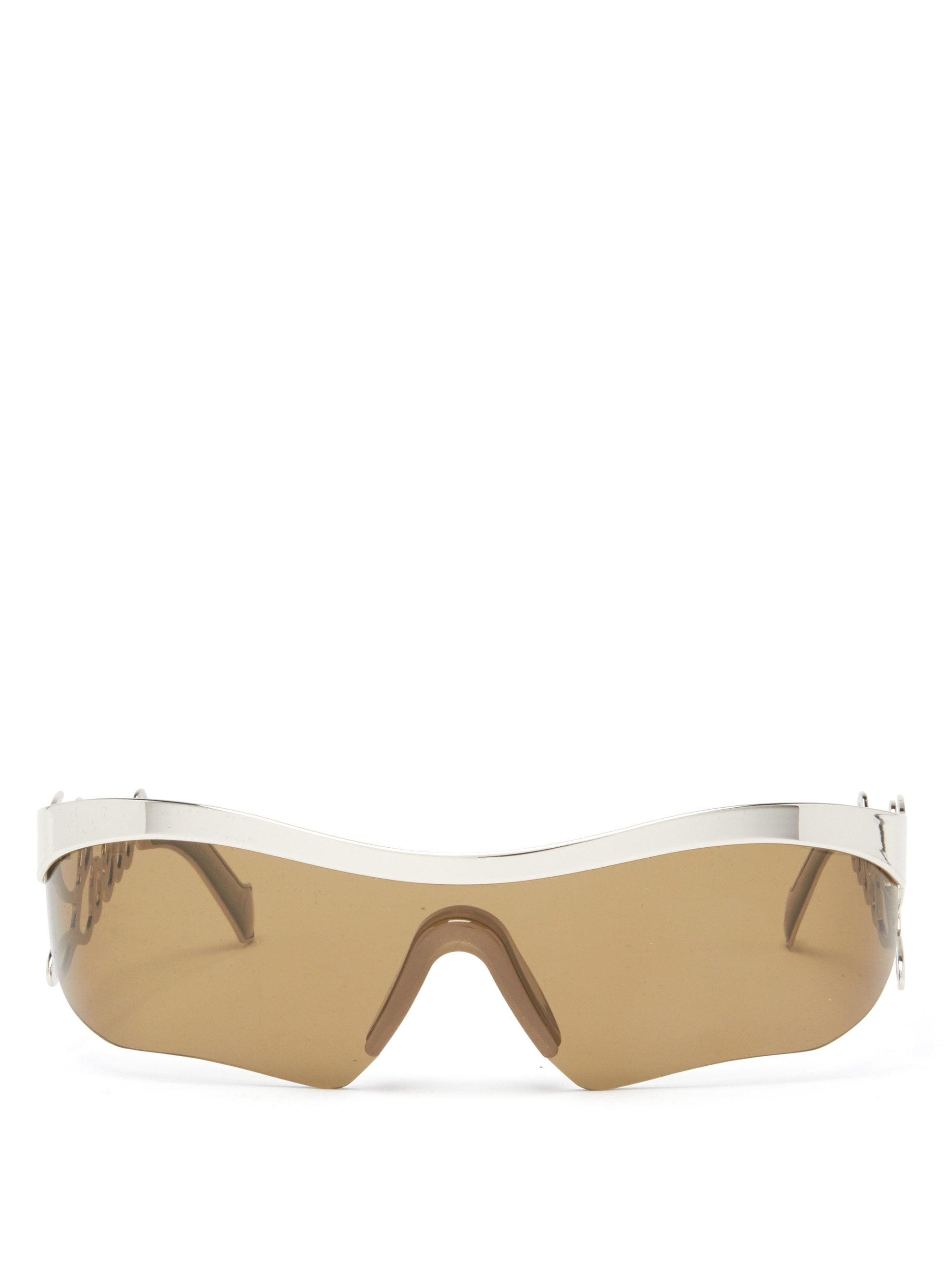 Loewe Logo-arm Rectangular Metal Sunglasses | Lyst