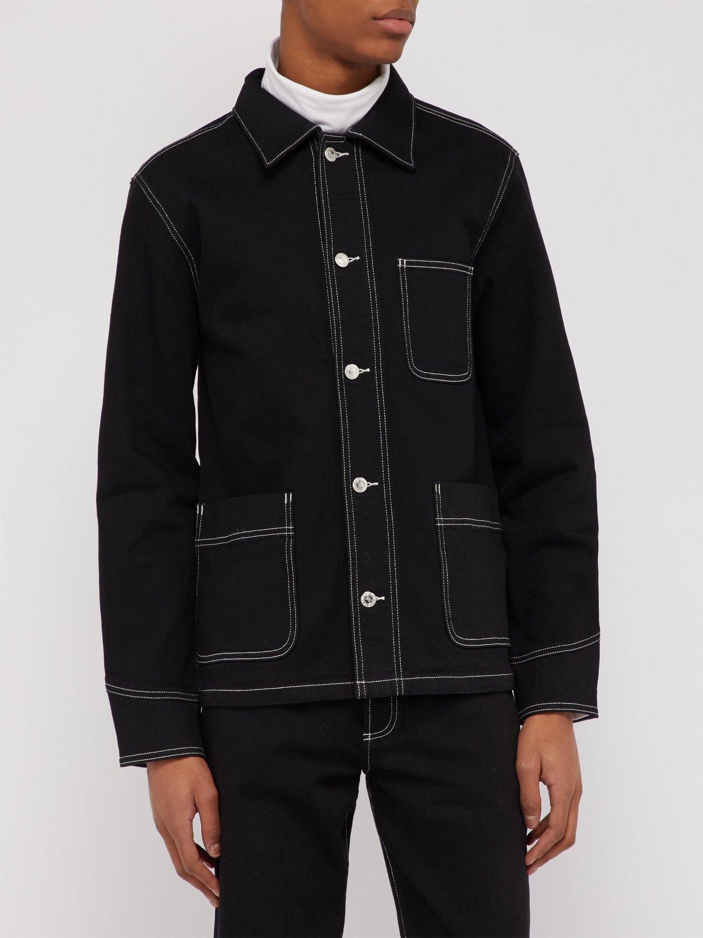 apc black denim jacket