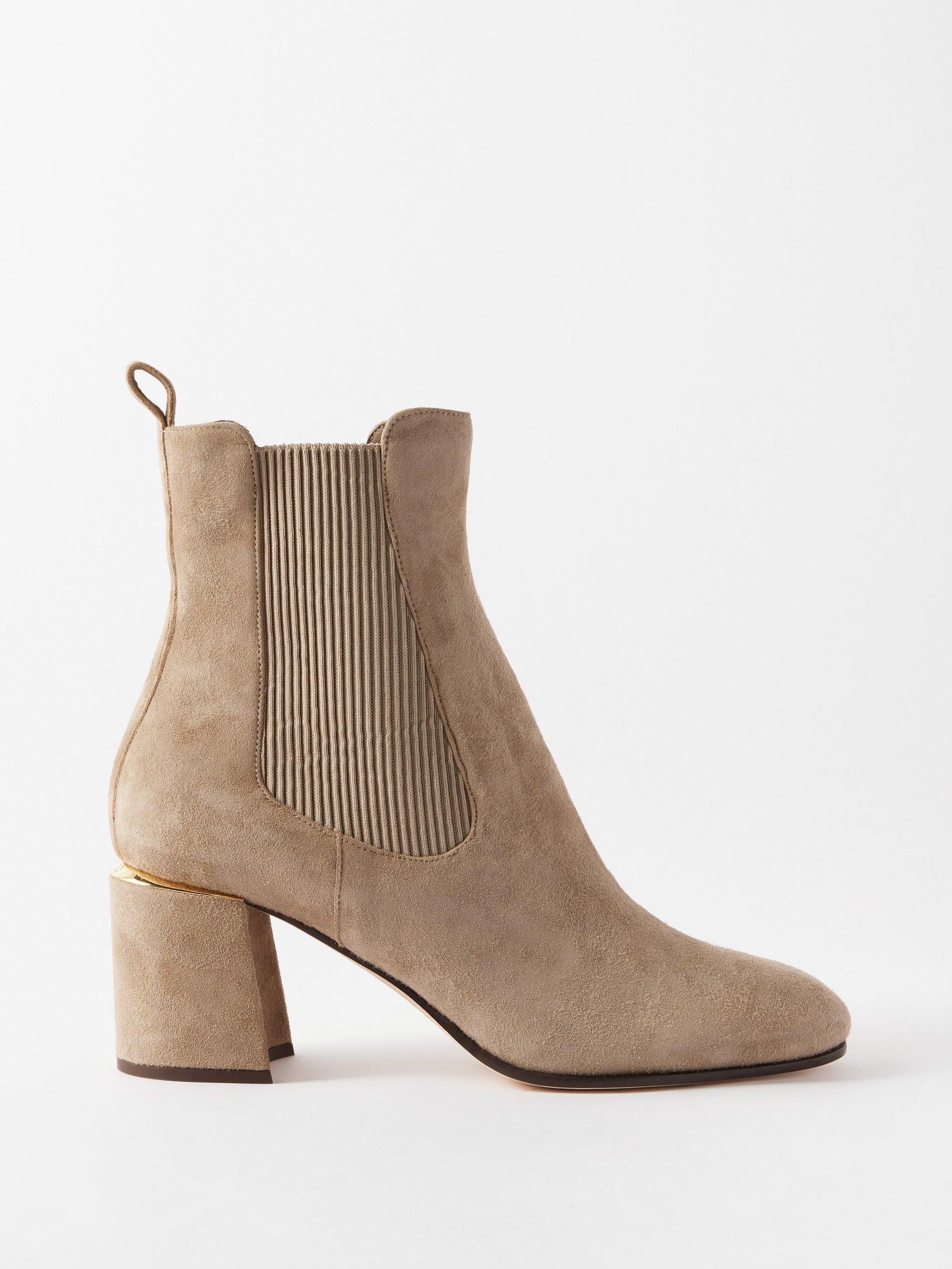 Jimmy Choo Thessaly 65 Suede Ankle Boots in Natural | Lyst Canada