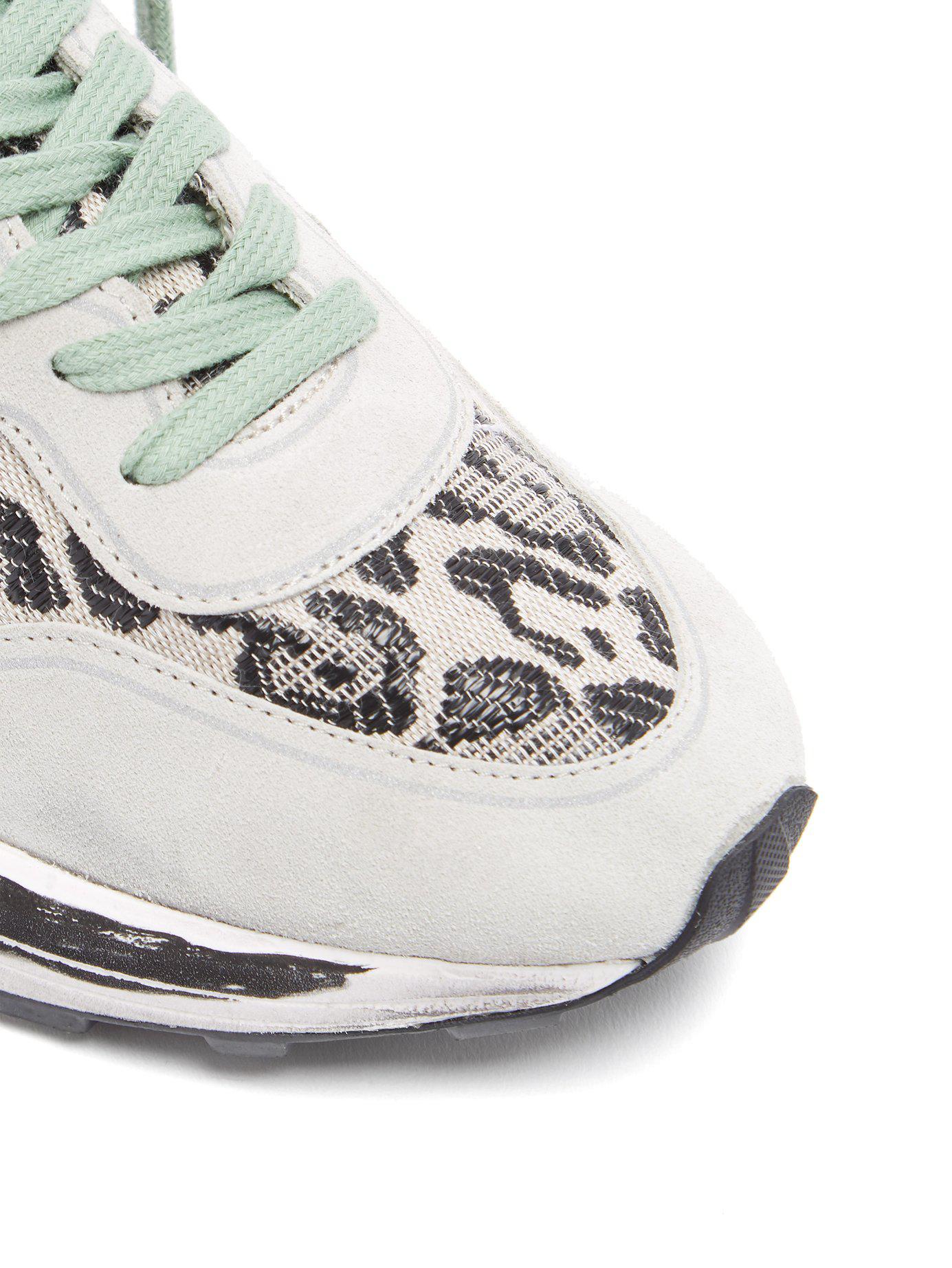 golden goose leopard running shoes