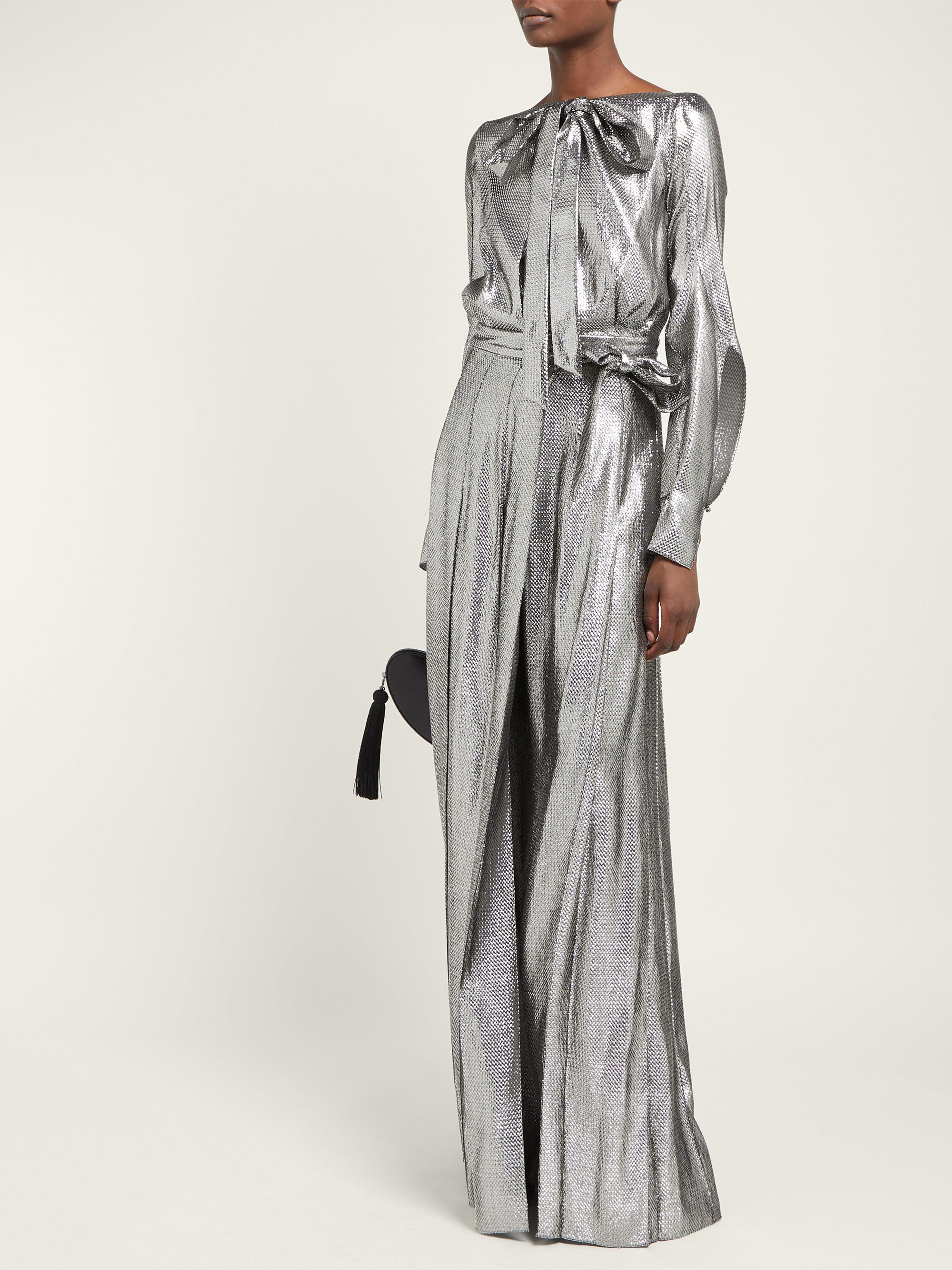 roland mouret silver dress