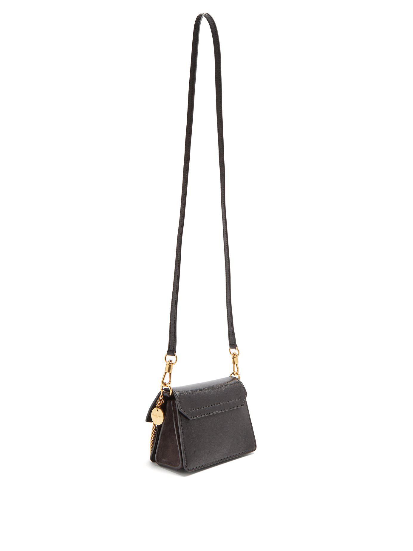 Givenchy Gv3 Mini Suede And Leather Cross Body Bag in Black Lyst