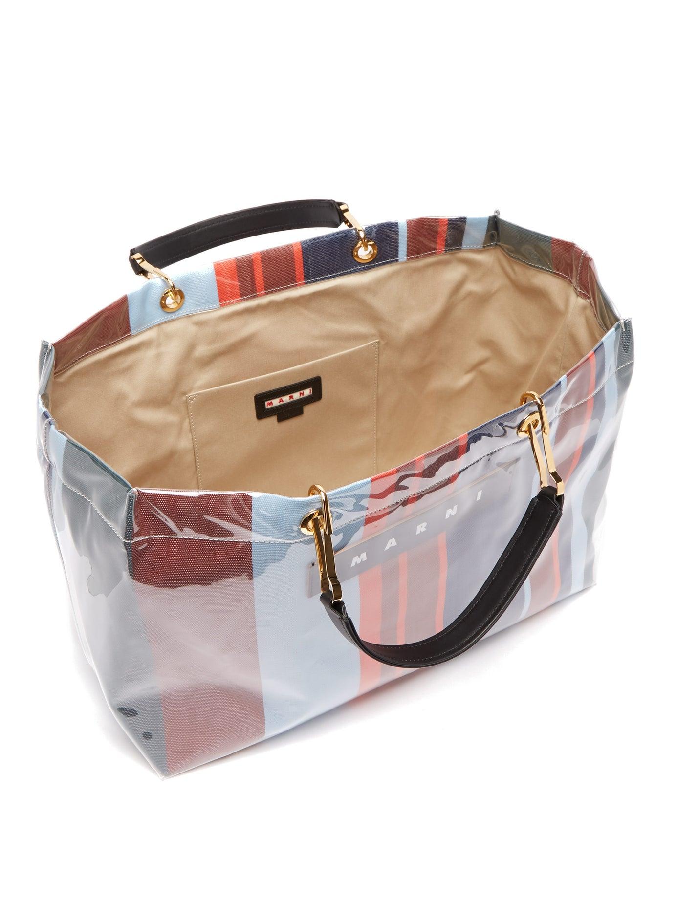 Marni Canvas Glossy Grip Large Pvc Tote Bag in Blue Lyst