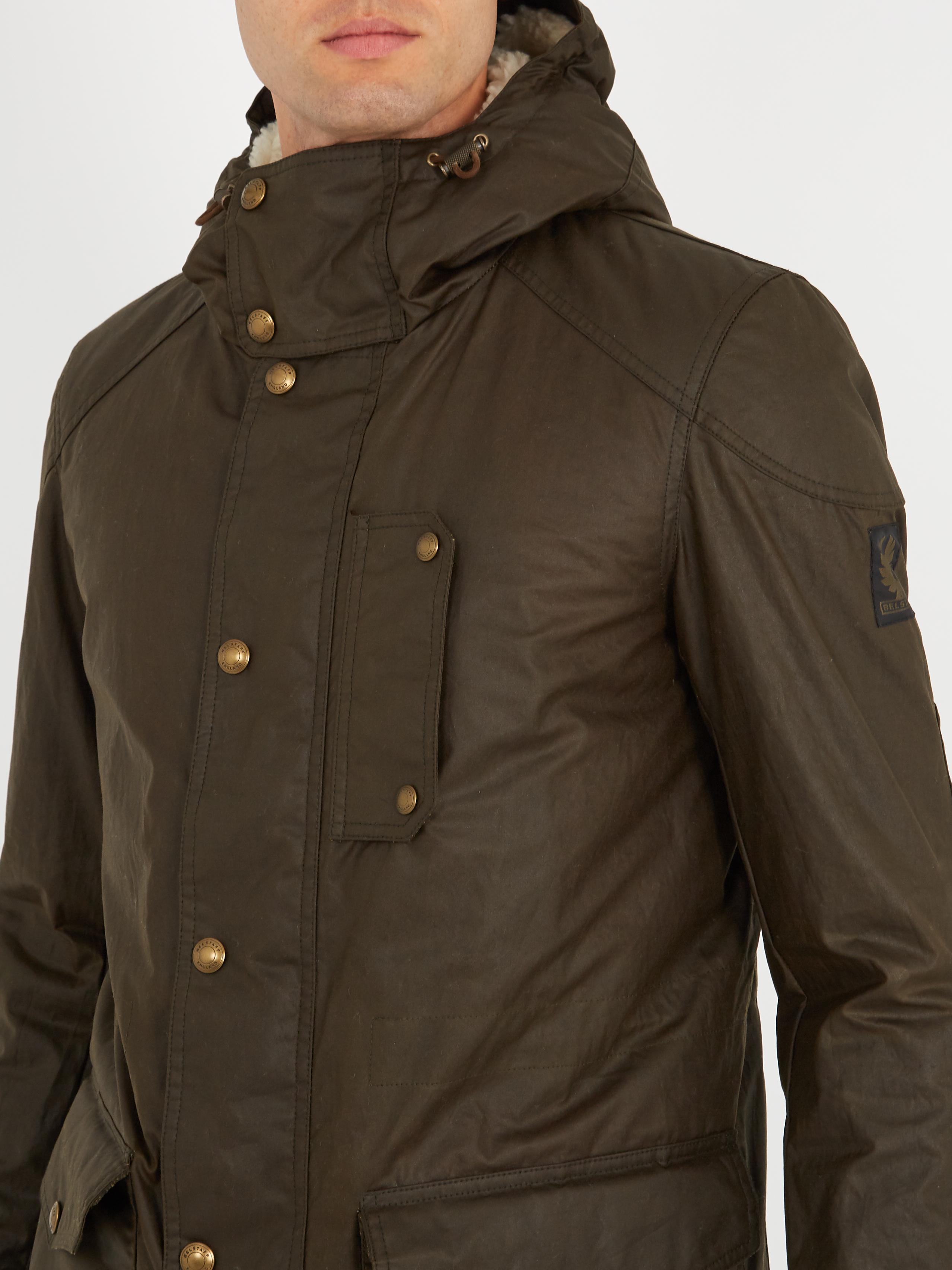 Belstaff Kentchurch Waxedcotton Parka in Faded Olive (Green) for Men