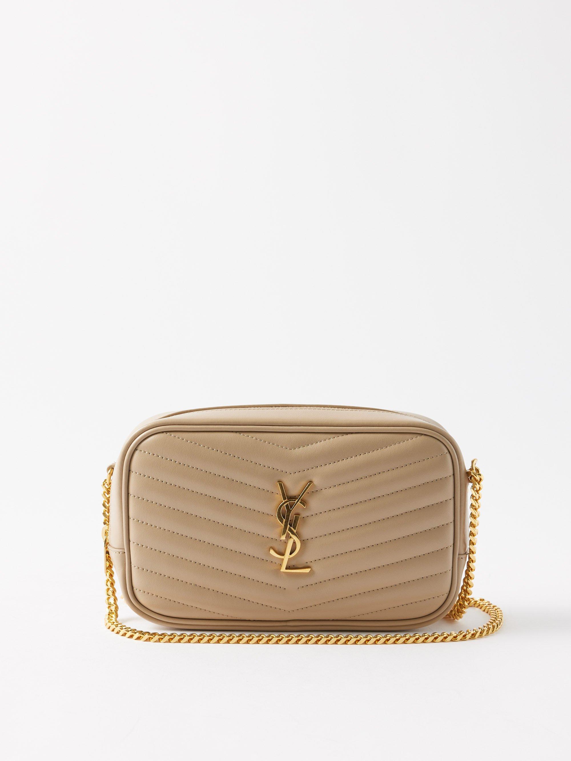 SAINT LAURENT Lou Camera Bag In Quilted Leather - Dark Beige