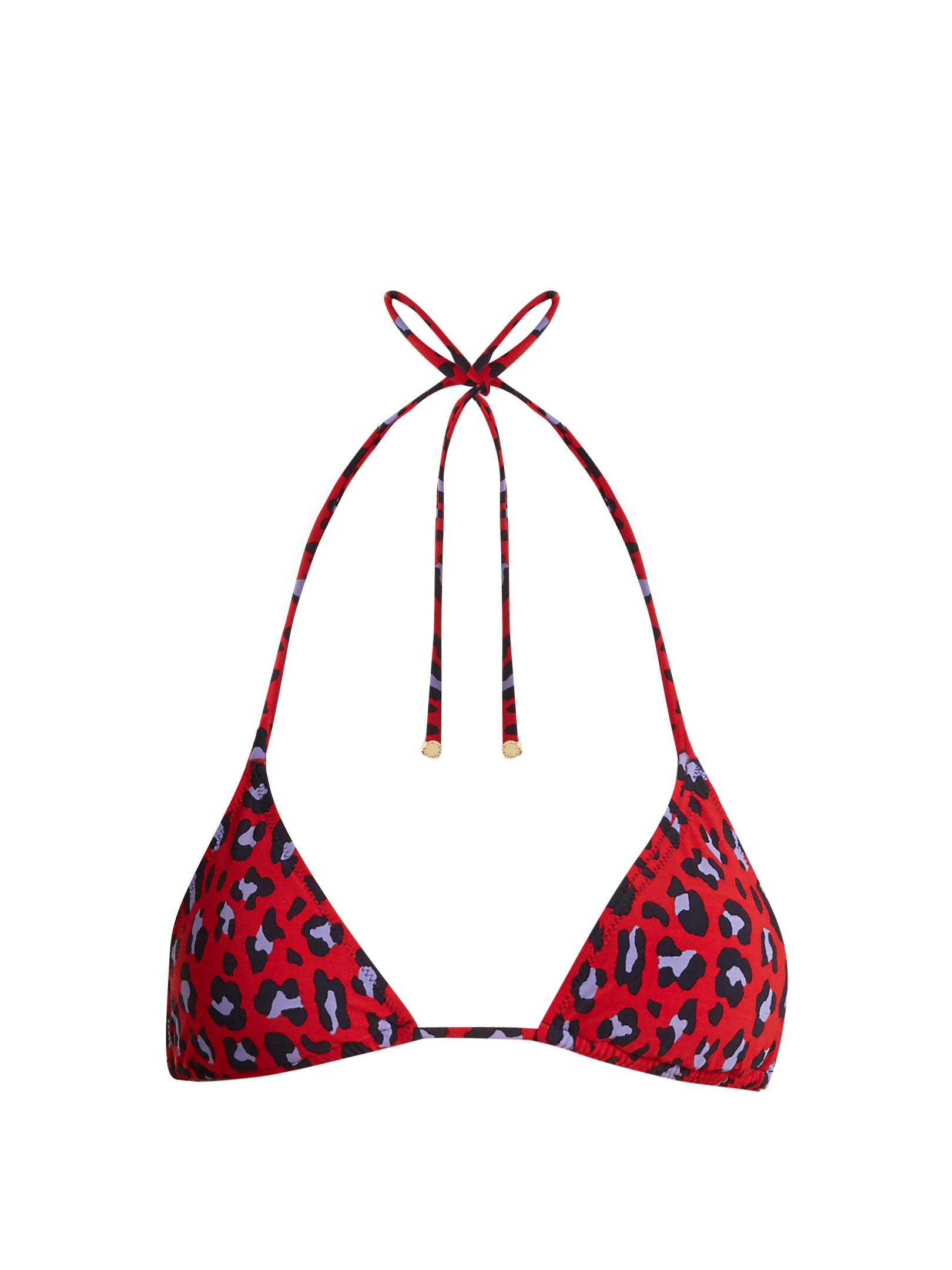 red animal print bikini