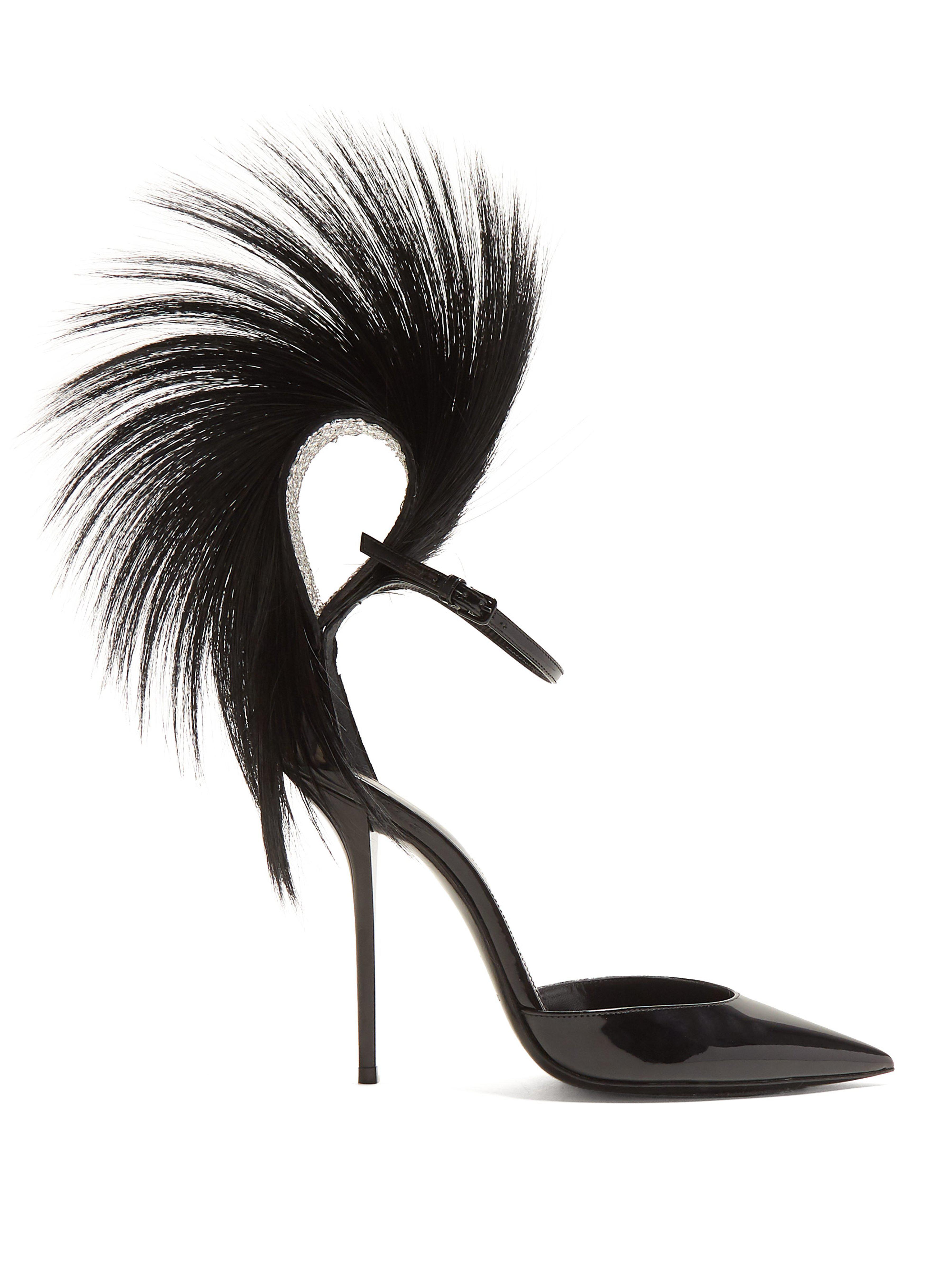Saint Laurent Fur Jamie 110 Pumps in 