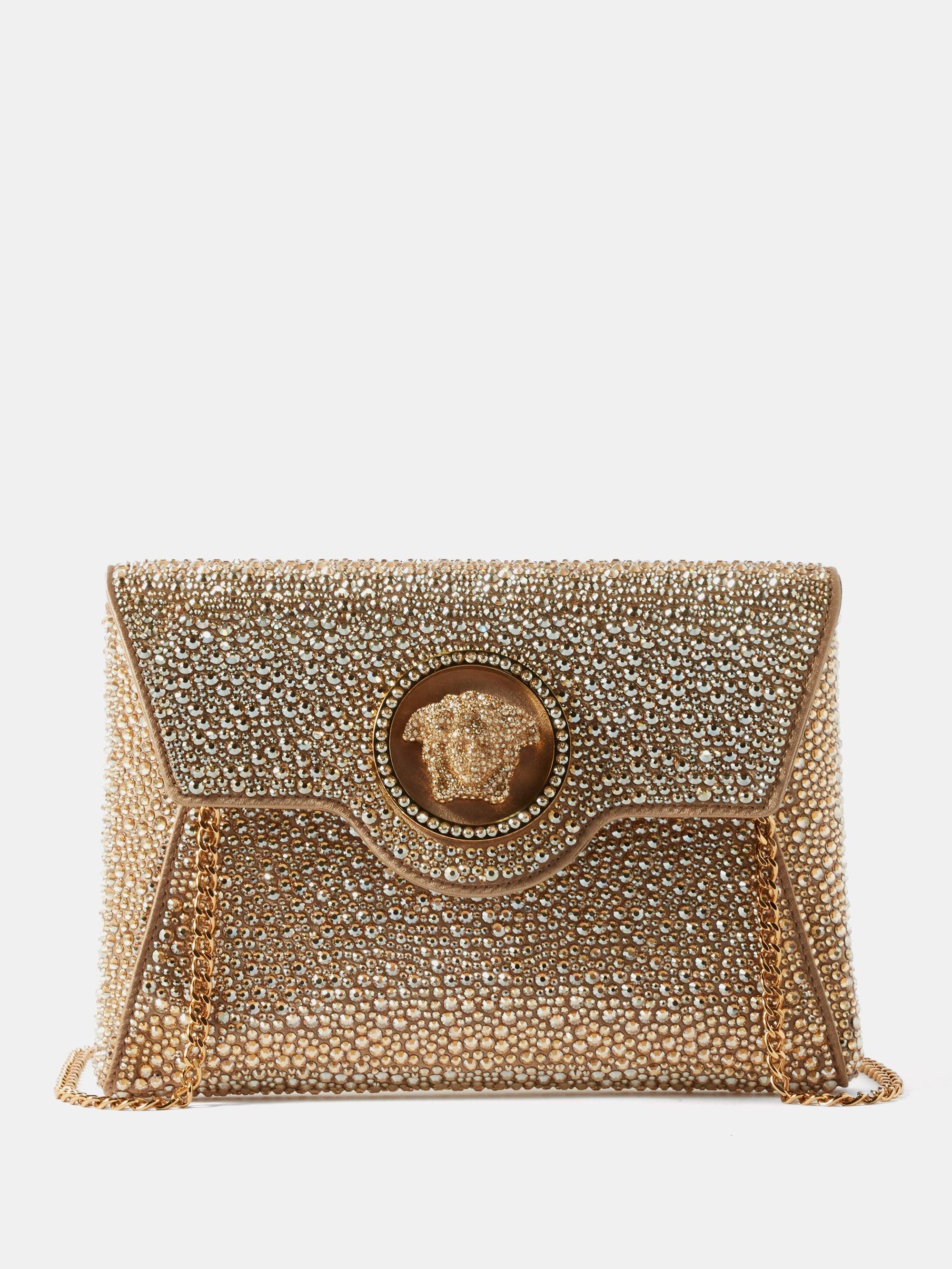 Versace gold hotsell clutch bag