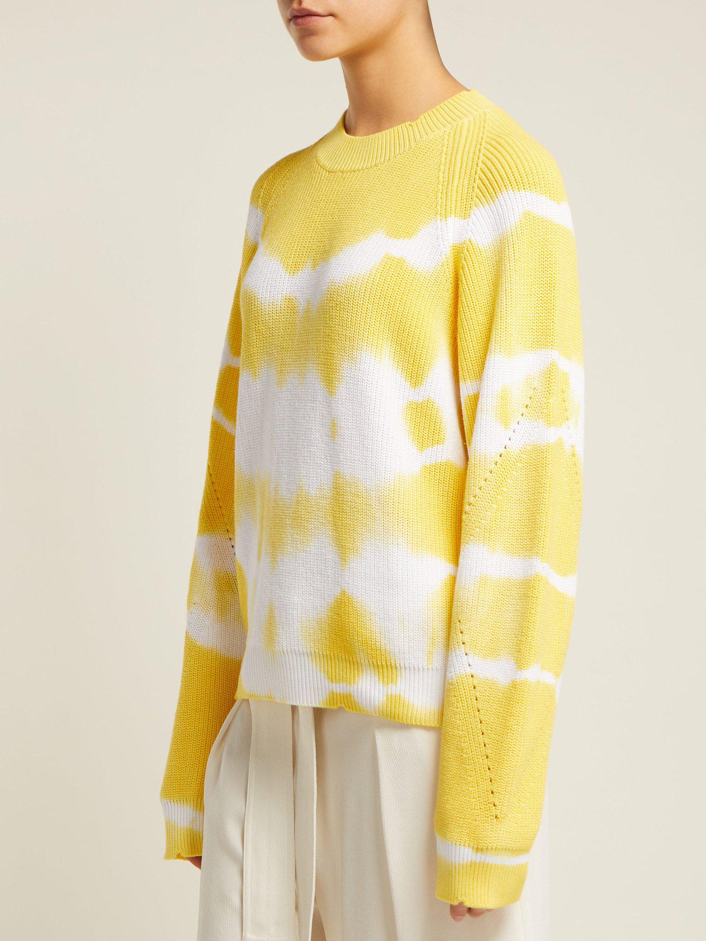 yellow bleached sweatshirt