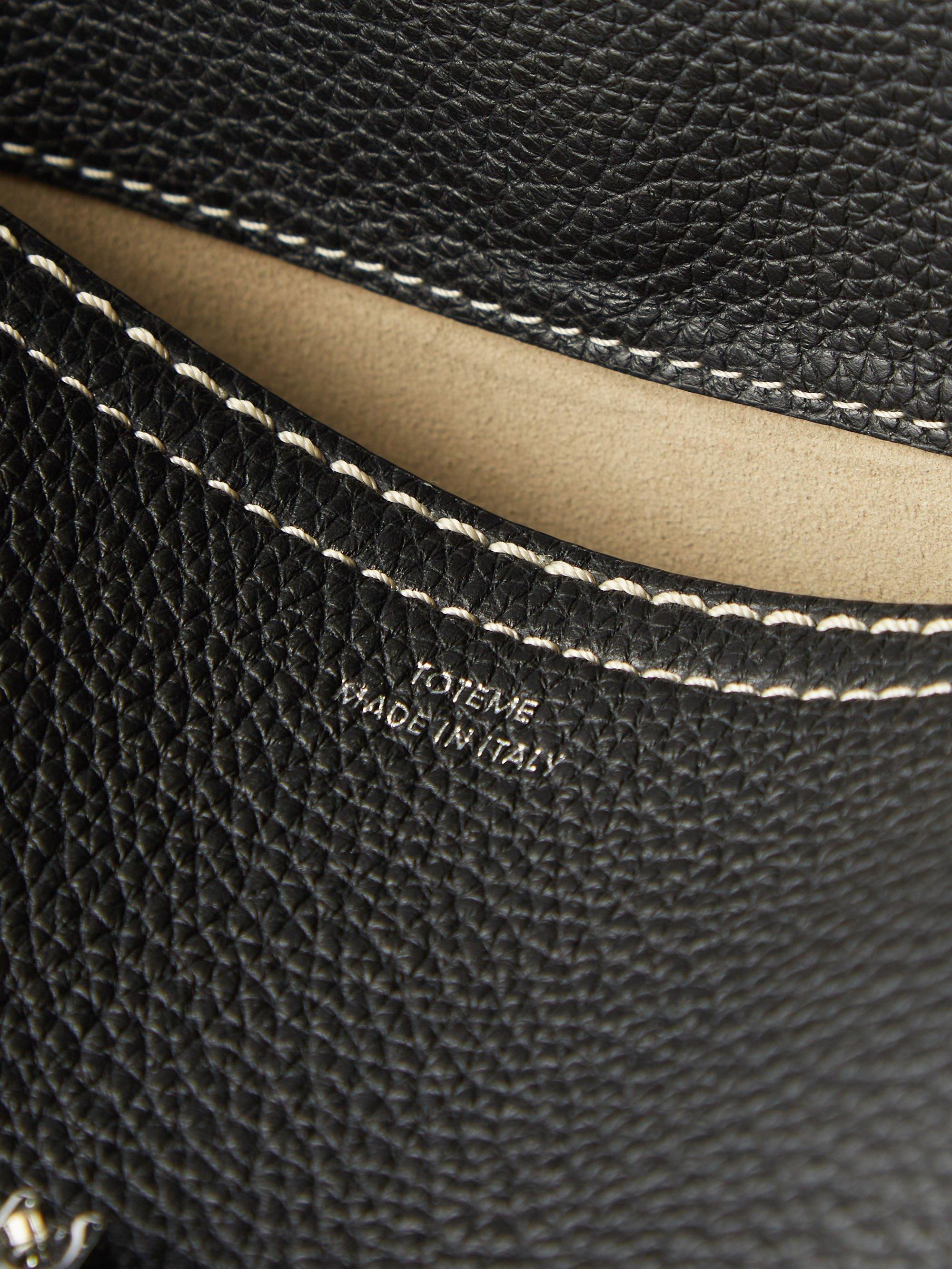 Totême T-lock Leather Cross-body Bag in Black | Lyst