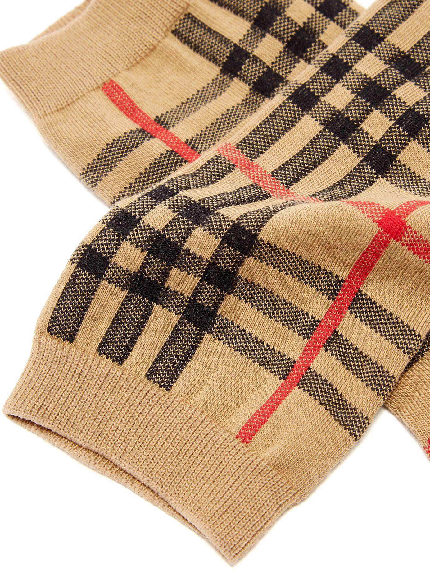 Burberry Vintage Check Cotton Blend Socks in Beige (Natural) for Men Lyst