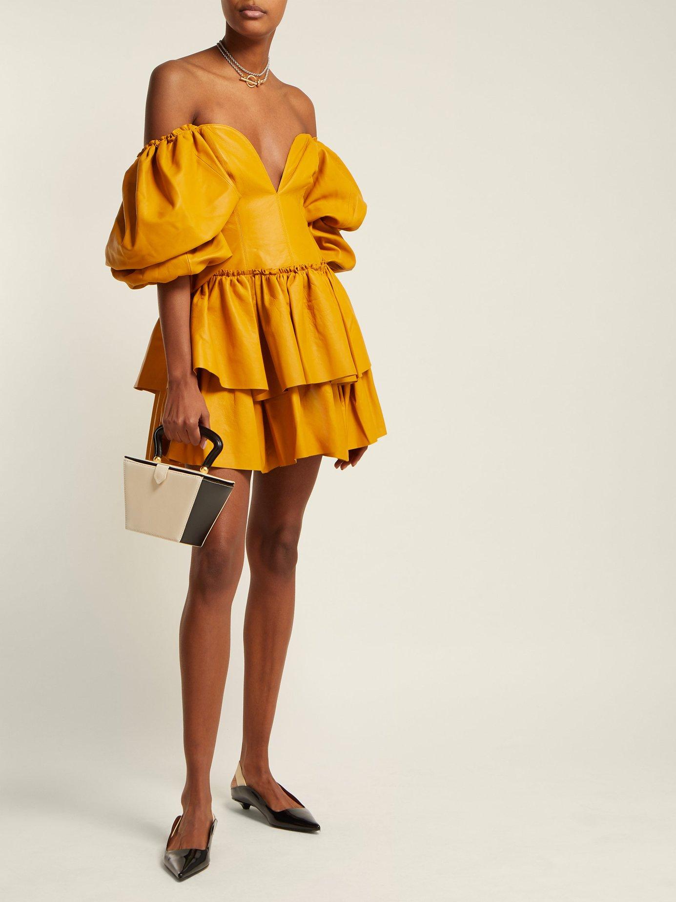 aje yellow mini dress