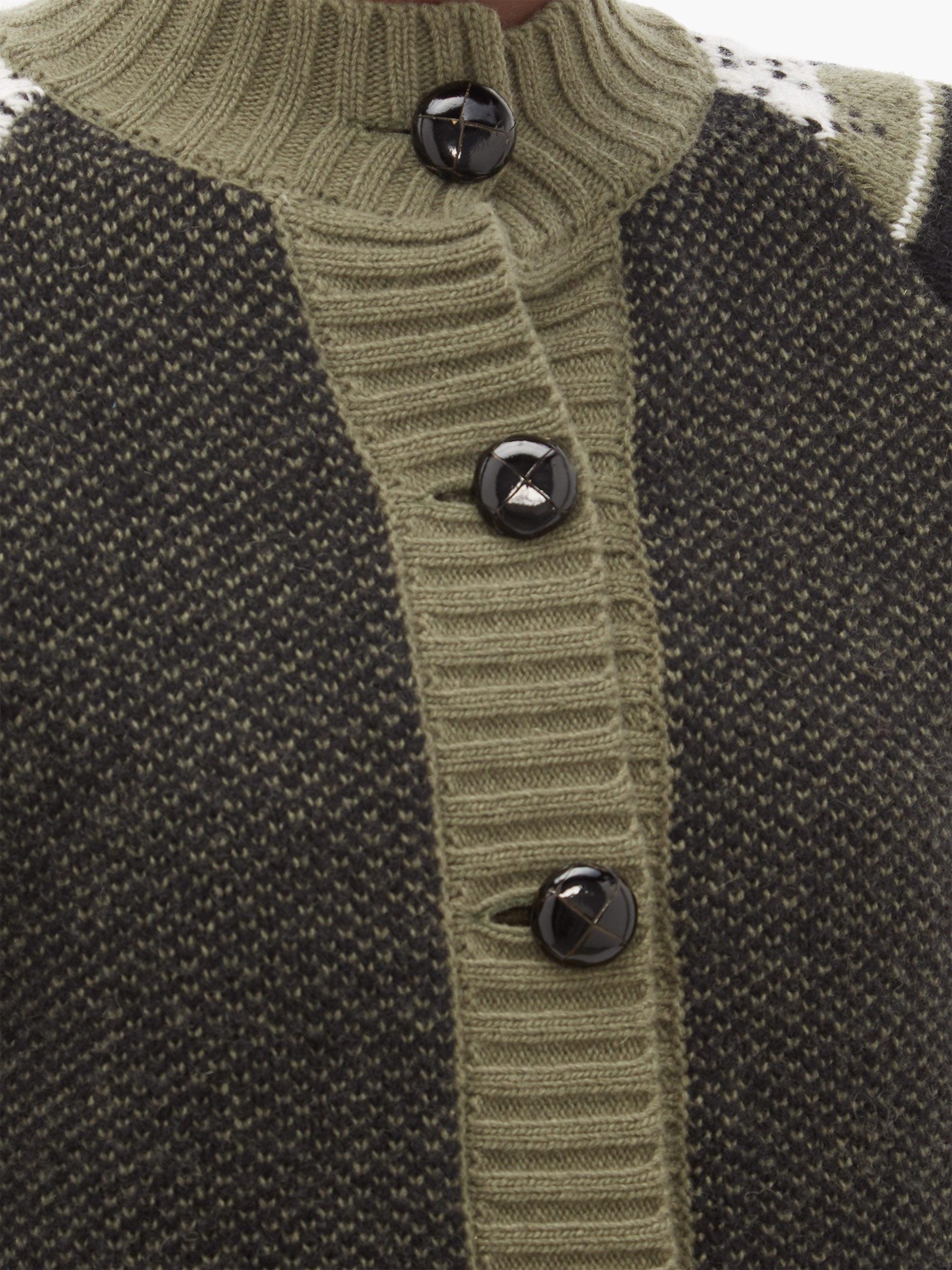 Ganni fair isle cardigan Clearance