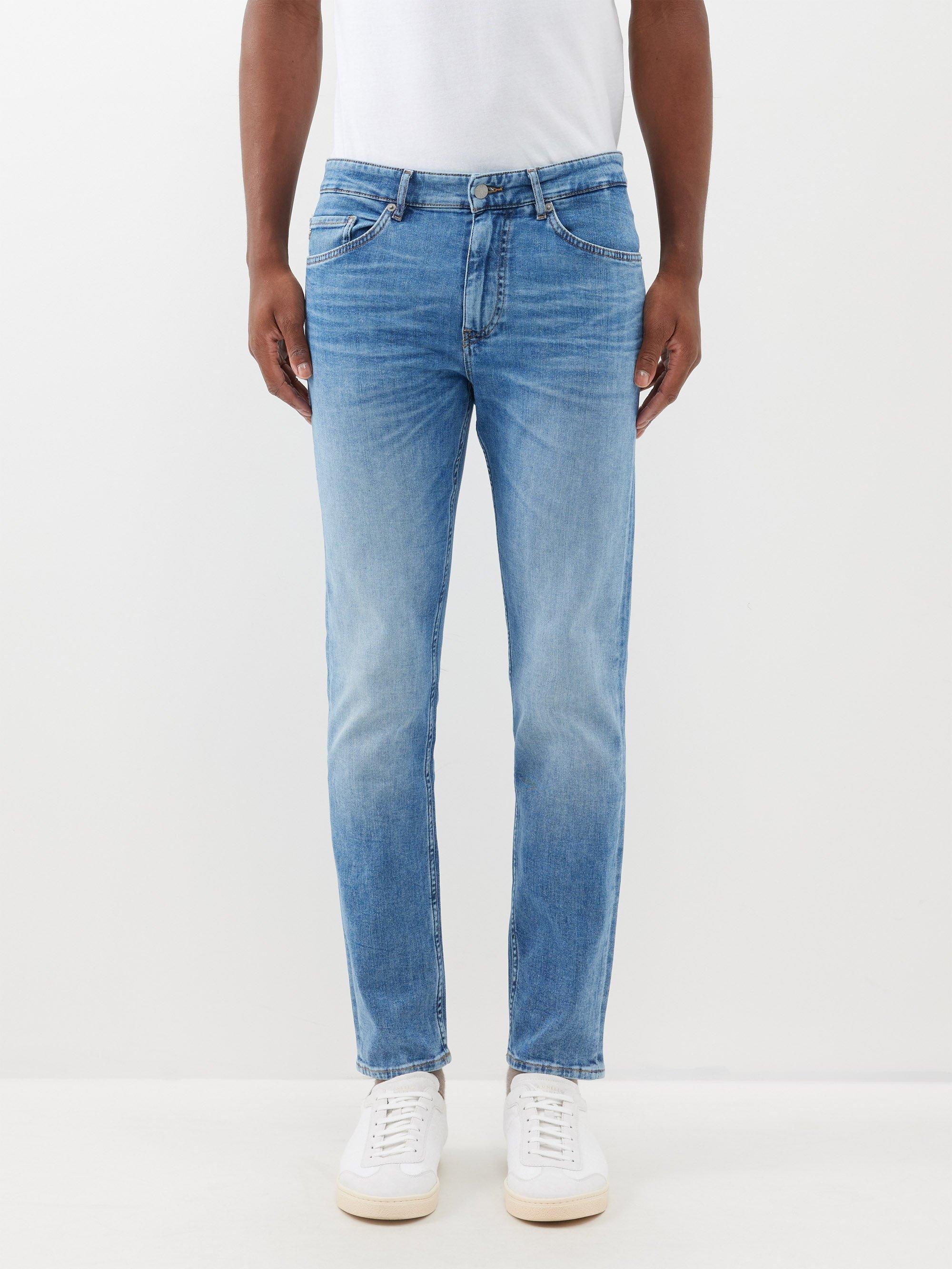 BOSS by HUGO BOSS Taber Cotton-blend Slim-leg Jeans in Blue for Men | Lyst