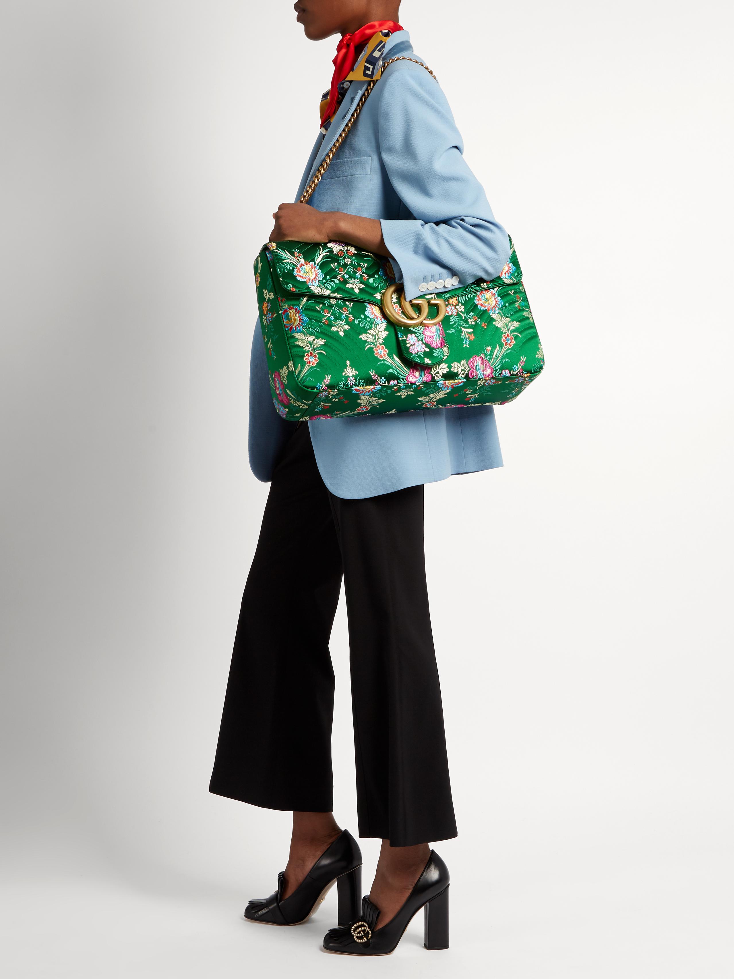 gucci marmont floral jacquard bag