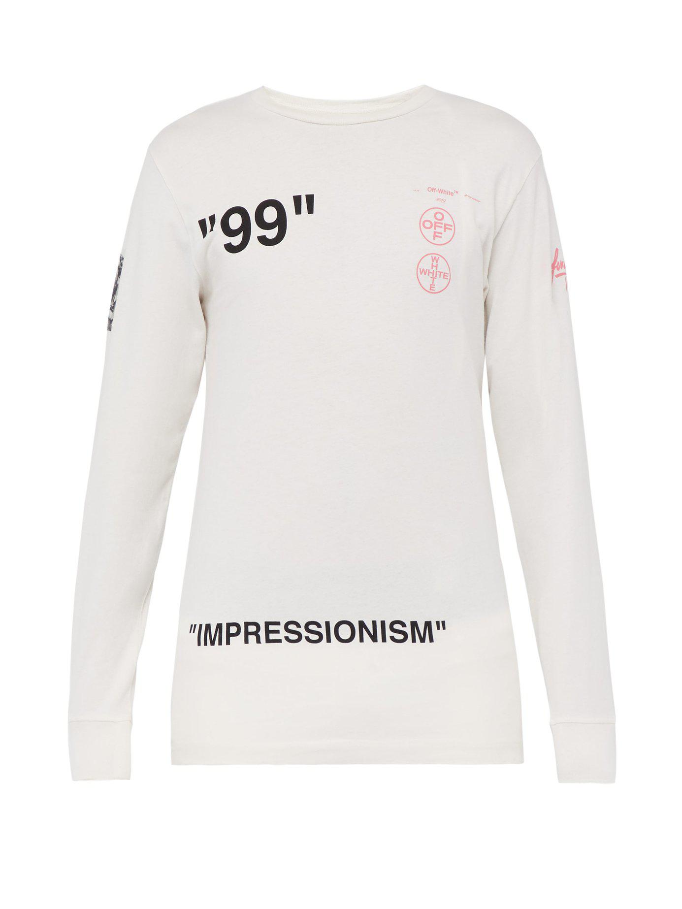 Off-White c/o Virgil Abloh Cotton Impressionism Print Long Sleeved T ...