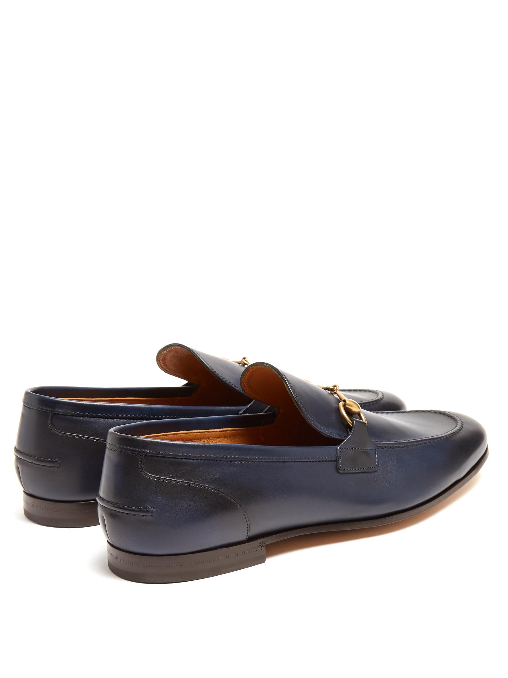 Gucci Jordaan Leather Loafer in Black (Blue) for Men - Lyst