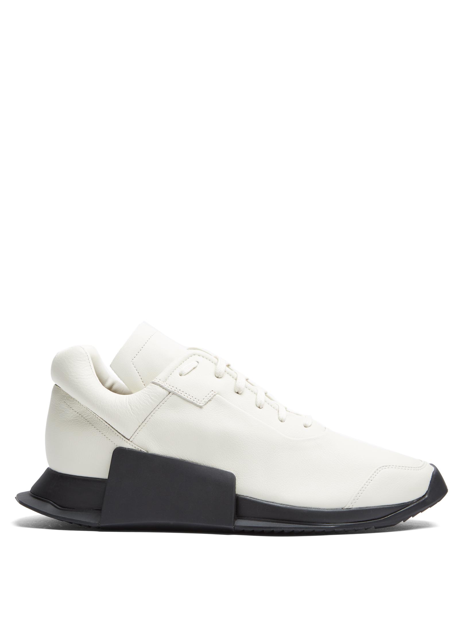 Rick Owens X Adidas Level Runner Low-top Leather Trainers in Black for Men  | Lyst