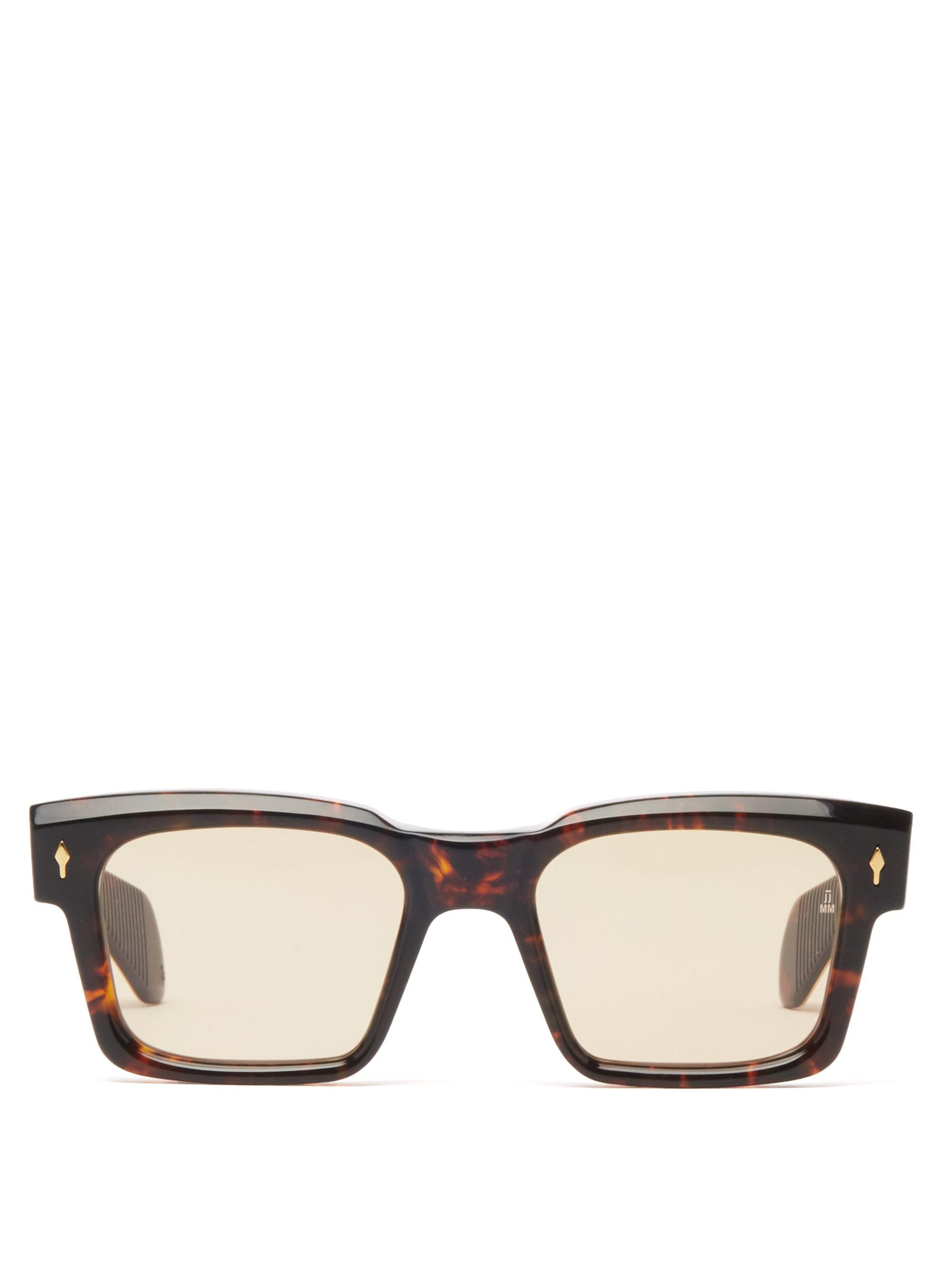 Jacques Marie Mage Kaine Square Tortoiseshellacetate Sunglasses in
