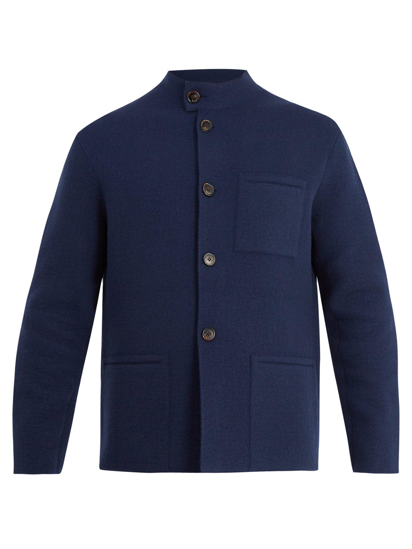 Berluti Forestiere Wool And Cashmere Blend Jacket in Blue for Men | Lyst