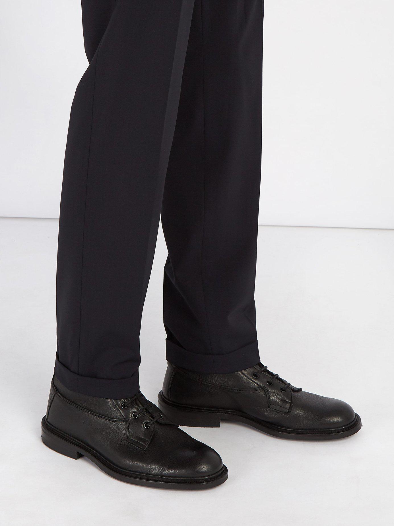 trickers black derby