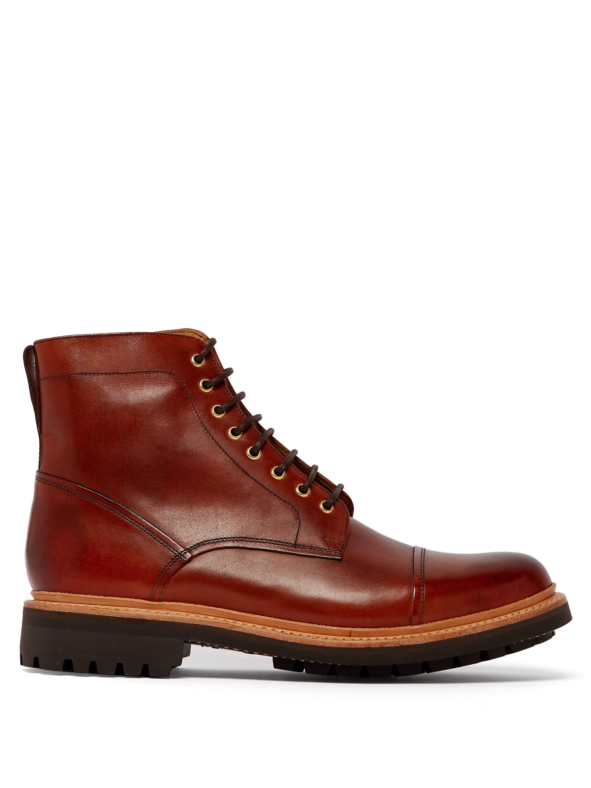 Grenson Joseph Lace-up Leather Boots in Brown for Men - Lyst
