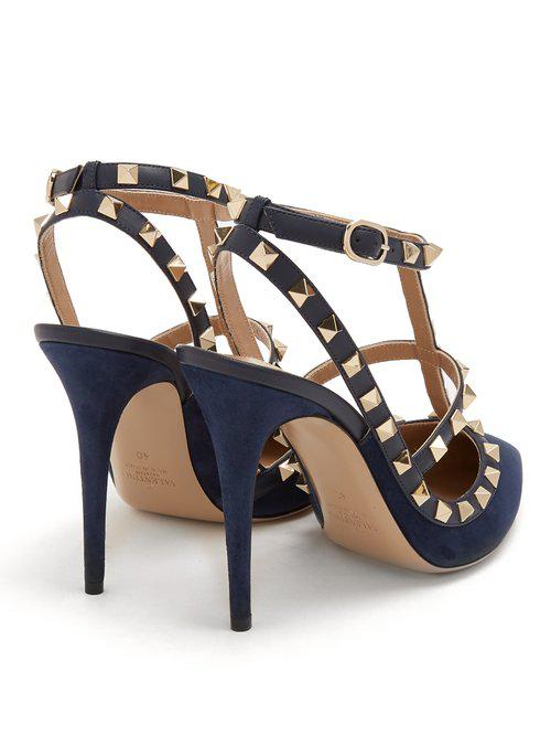 navy rockstud valentino shoes