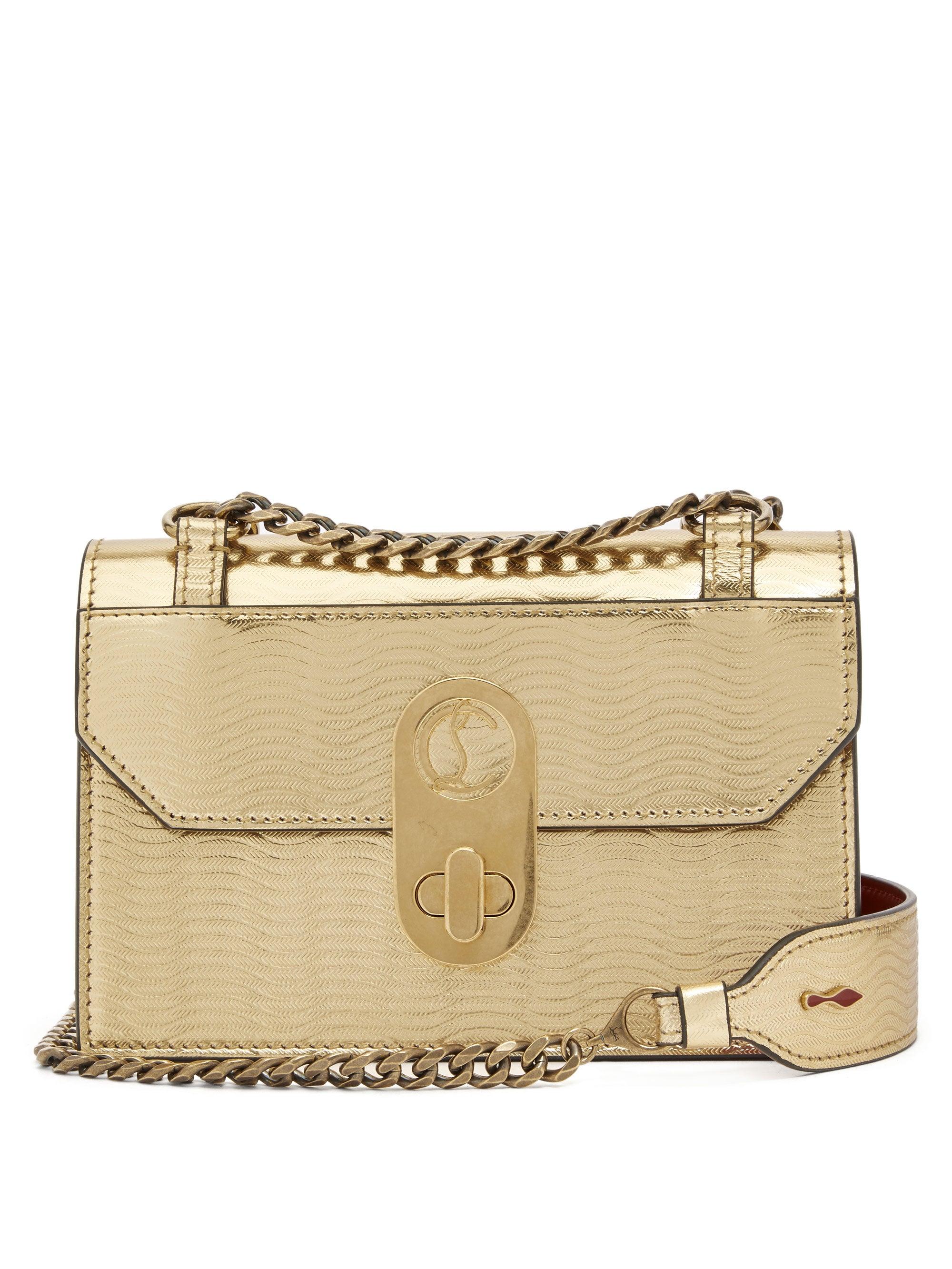 Leather crossbody bag Christian Louboutin Beige in Leather - 34282820
