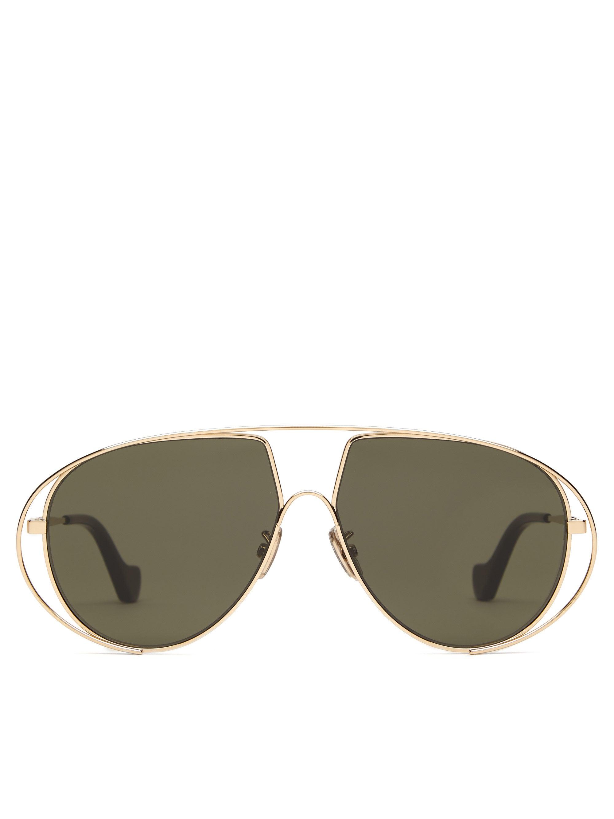 Loewe Metal Aviator Sunglasses | Lyst