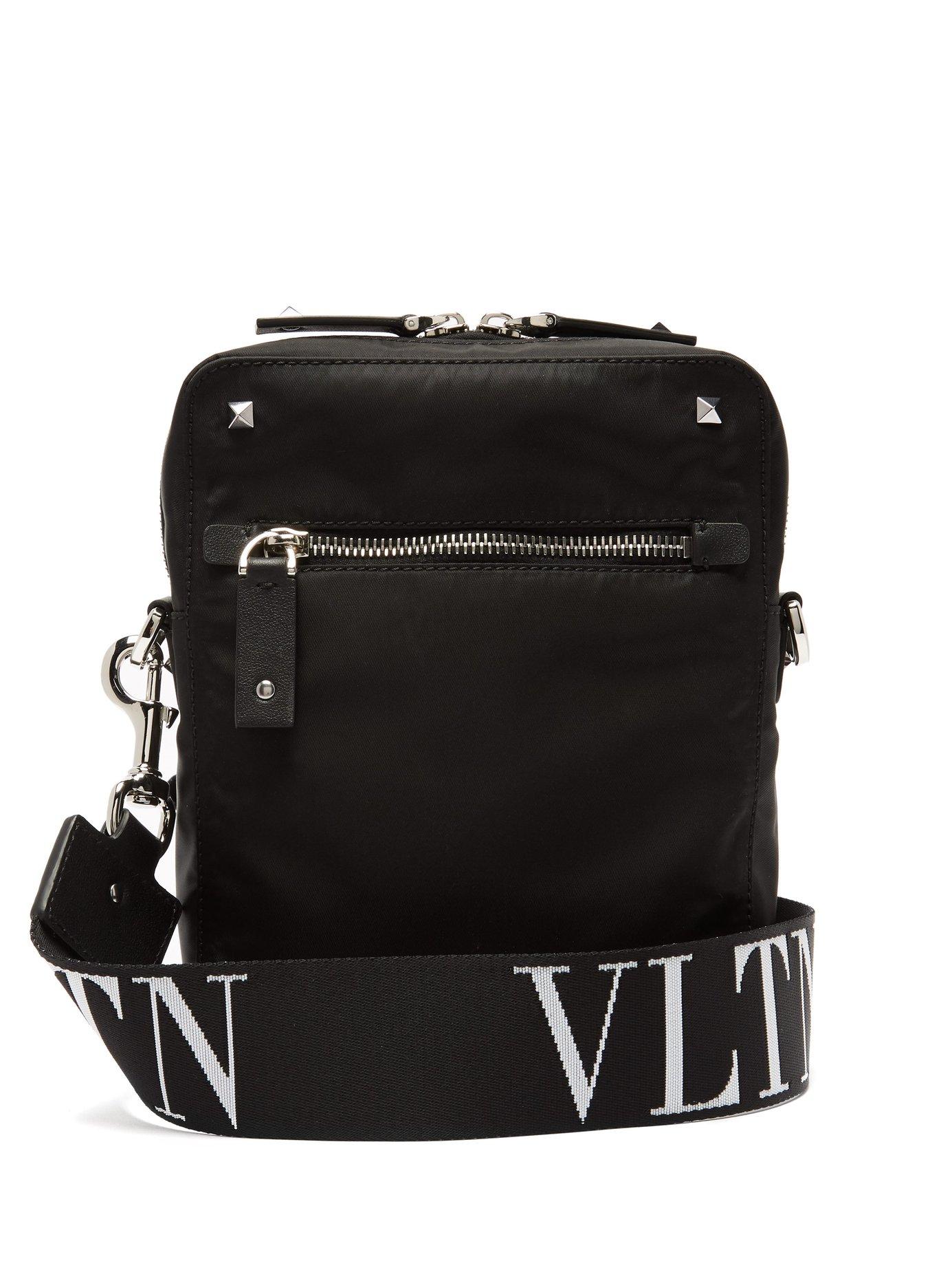 Valentino Synthetic Vltn Logo Strap Cross Body Bag in Black for 