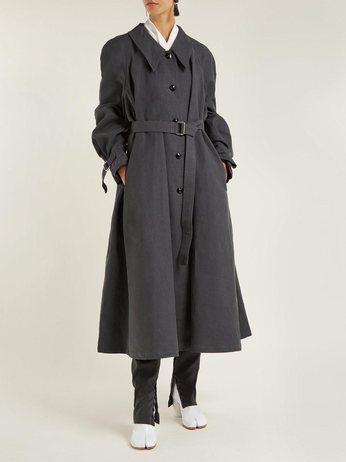 dark grey duster coat