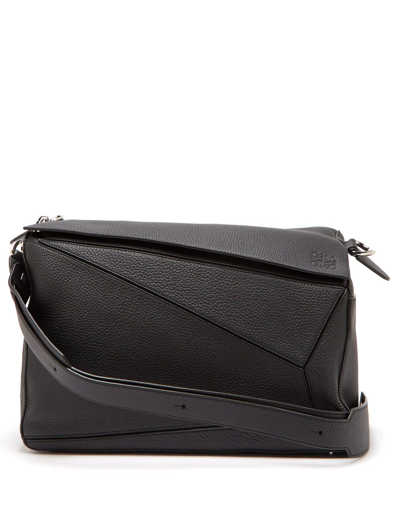 Loewe Puzzle Xl Grained-leather Bag in Black for Men | Lyst