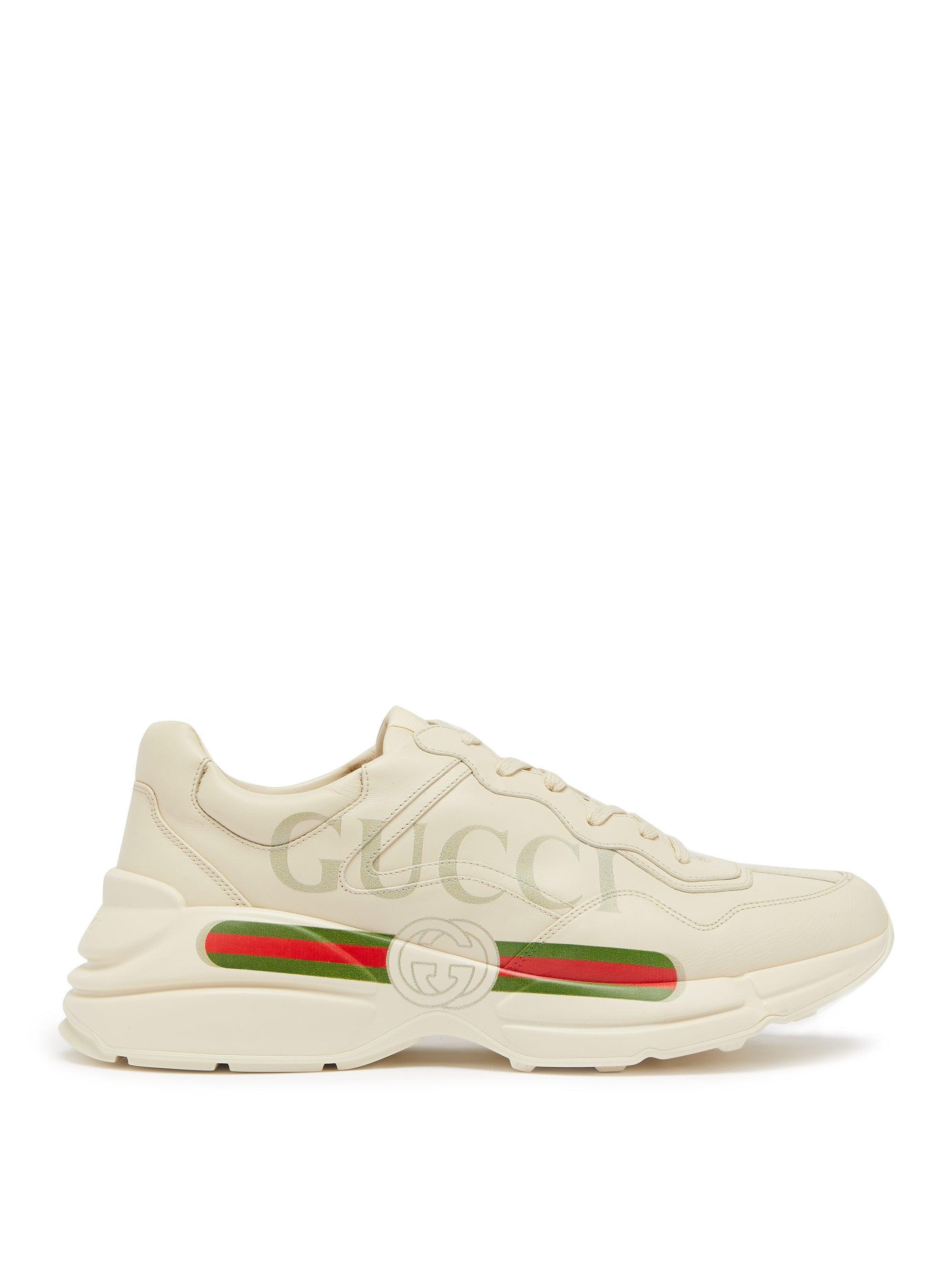 Gucci Rhyton Logo Leather Sneakers for 