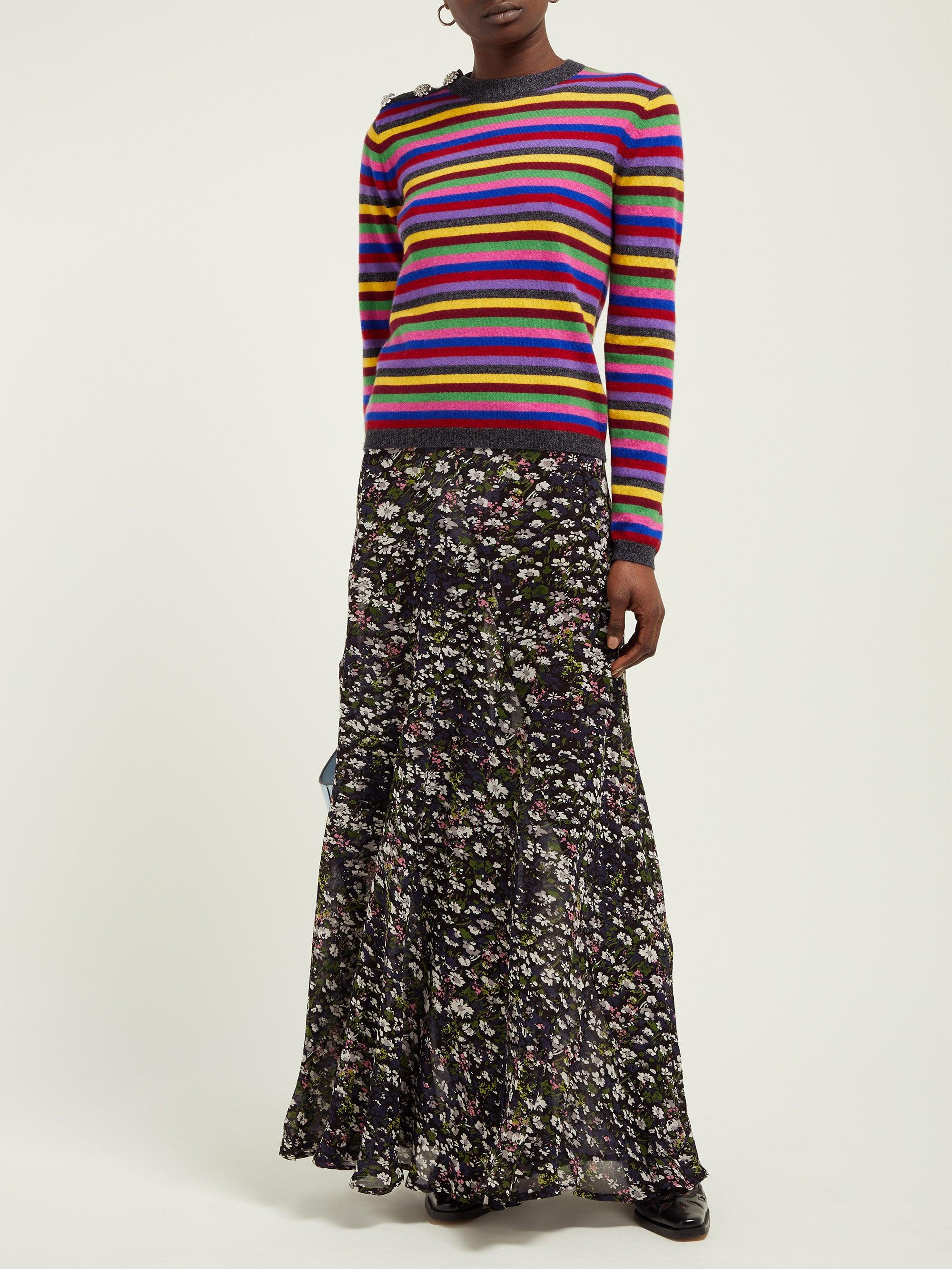 Ganni Floral-print Georgette Maxi Skirt 