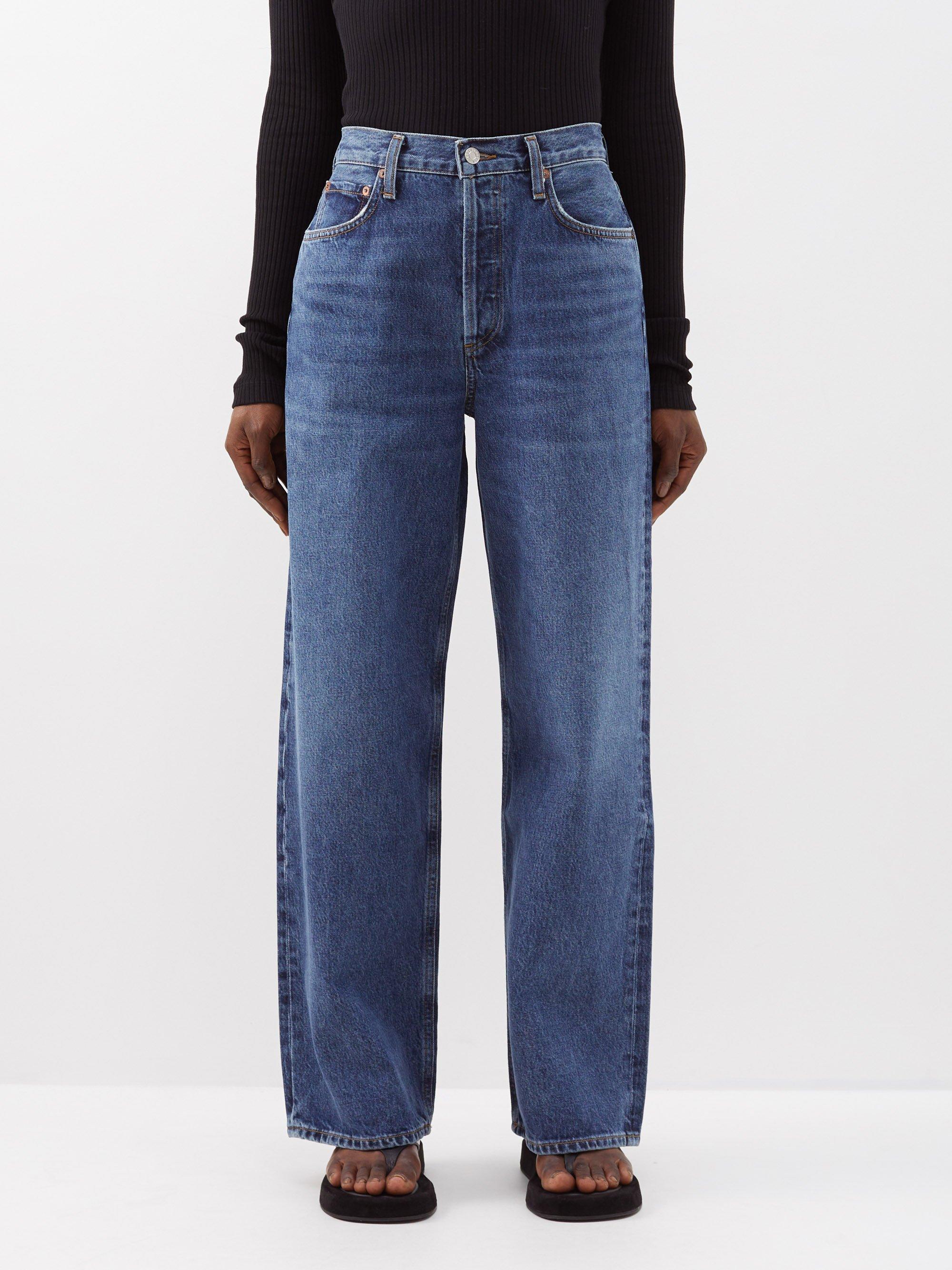 Agolde Low Rise Baggy Organic-denim Jeans in Blue | Lyst